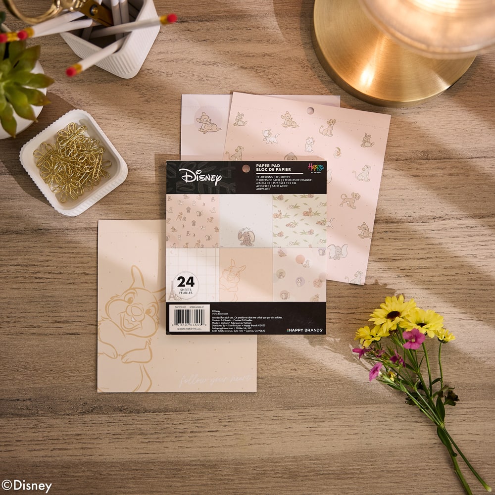 The Happy Planner® Disney© Welcome Little One 6" x 6" Scrapbooking Paper Pad, 24 Sheets