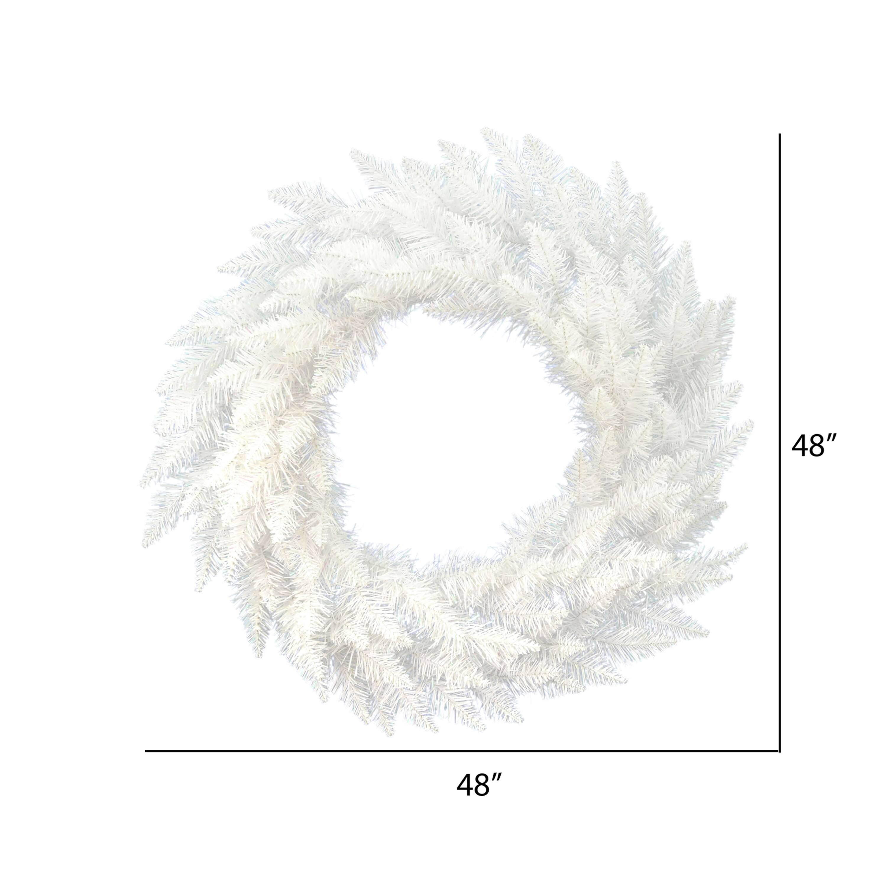 48" Sparkle White Spruce Christmas Wreath