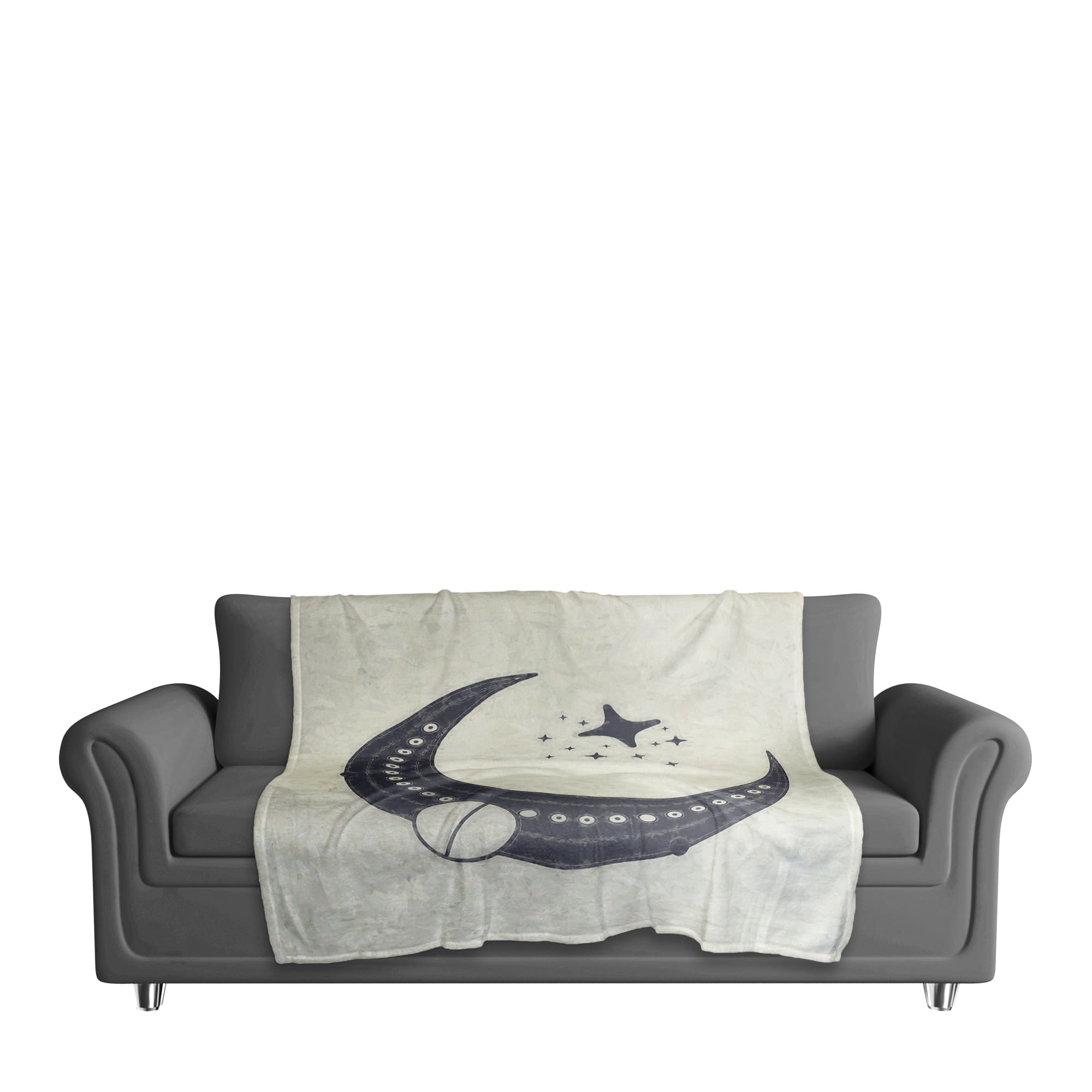 Half Moon Pattern 3 50" x 60" Coral Fleece Blanket