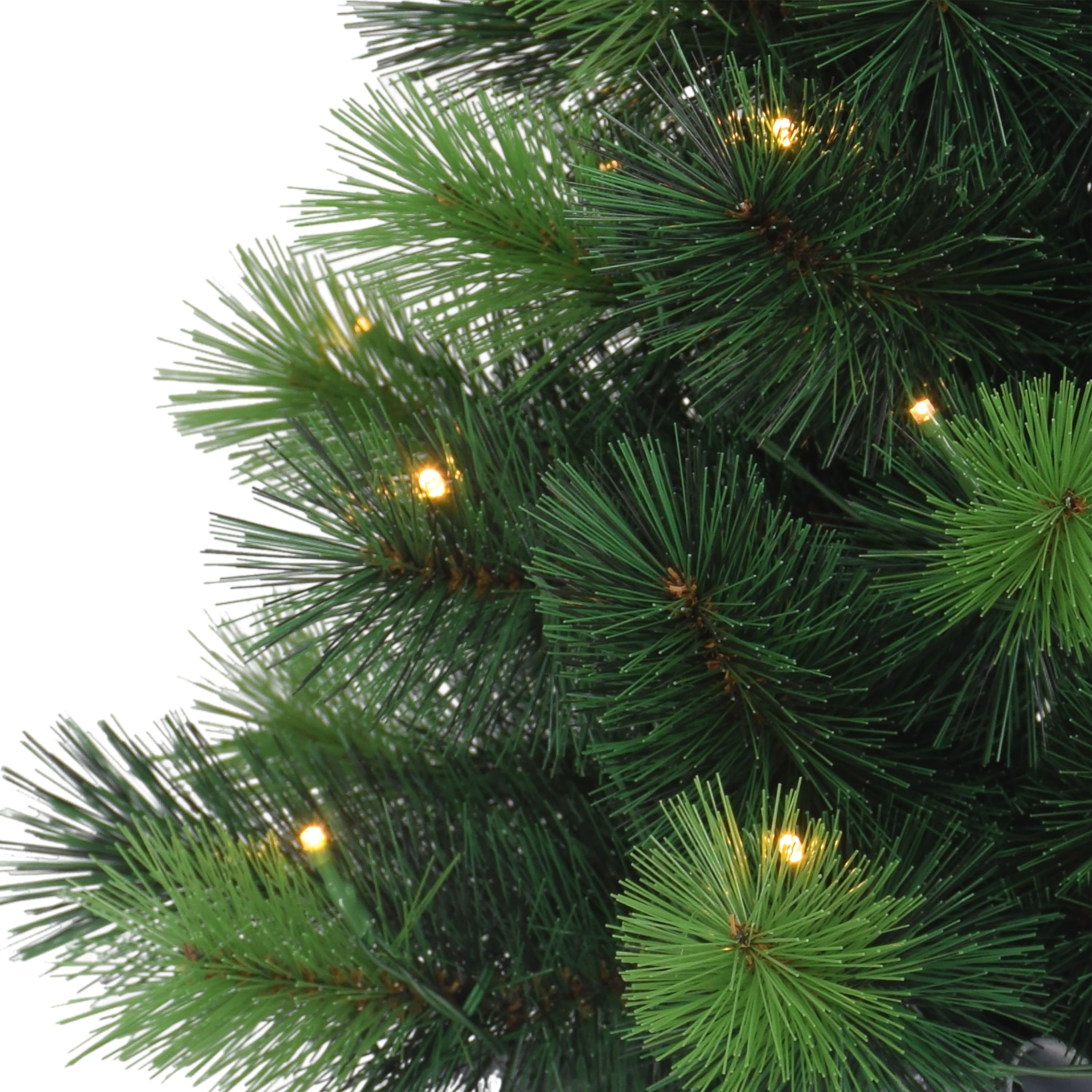6 Pack: 2ft. Pre-Lit Table Top Artificial Christmas Tree In Silver Sack