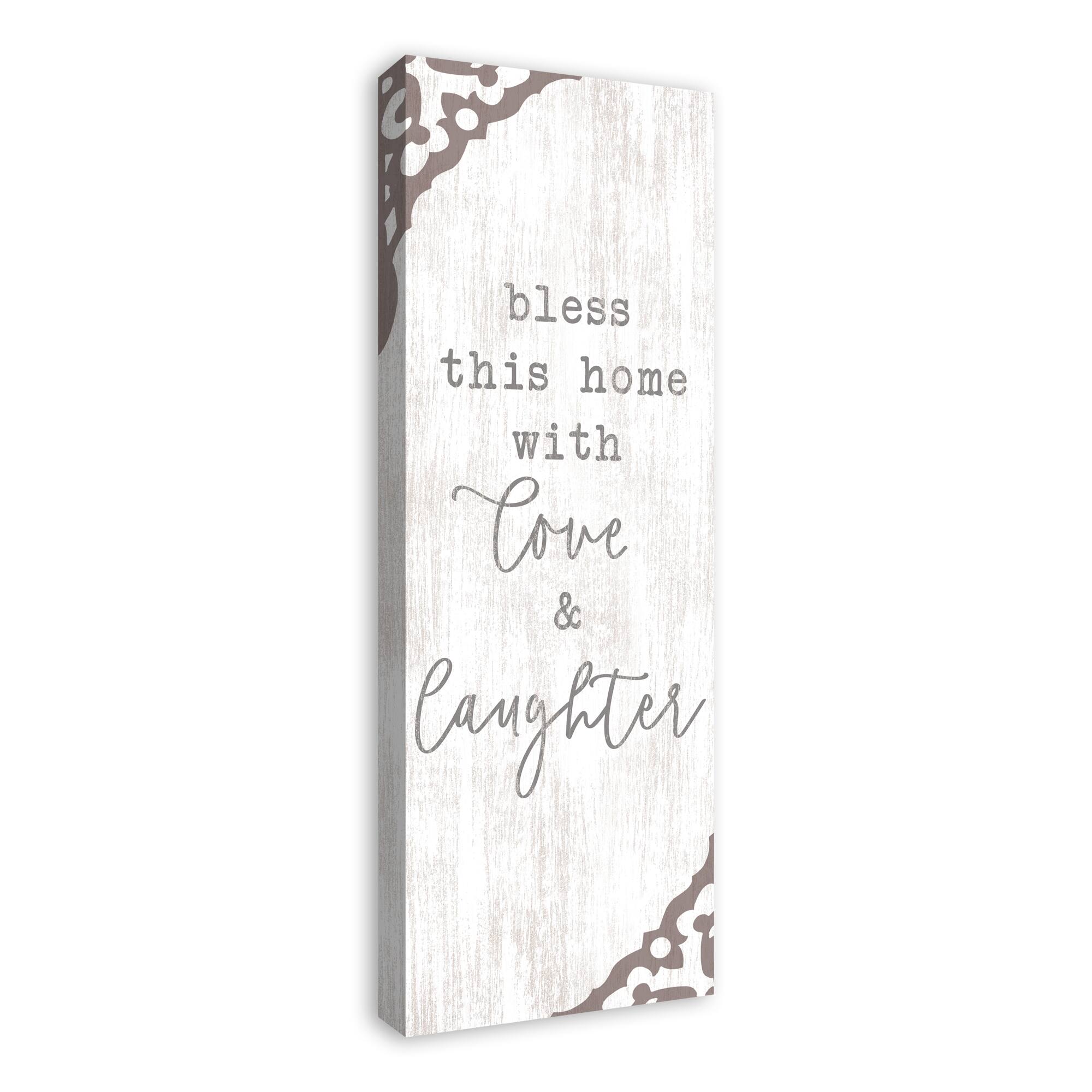 Bless this Home with Love & Laughter Canvas Wall Art