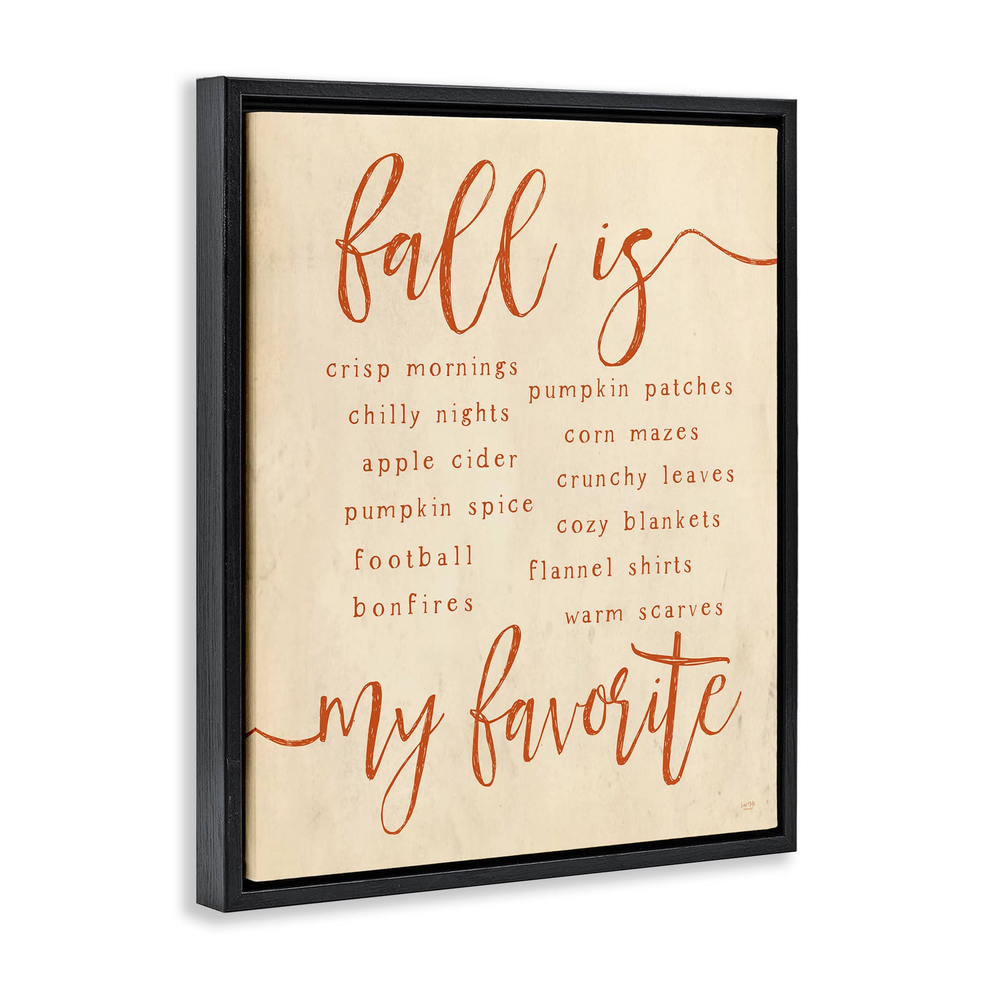 Stupell Industries Favorite Fall Activities Floater Framed Art