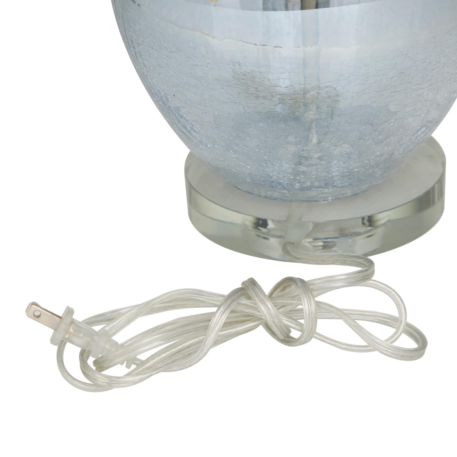 Blue Glass Table Lamp Set of 2 14", 23"