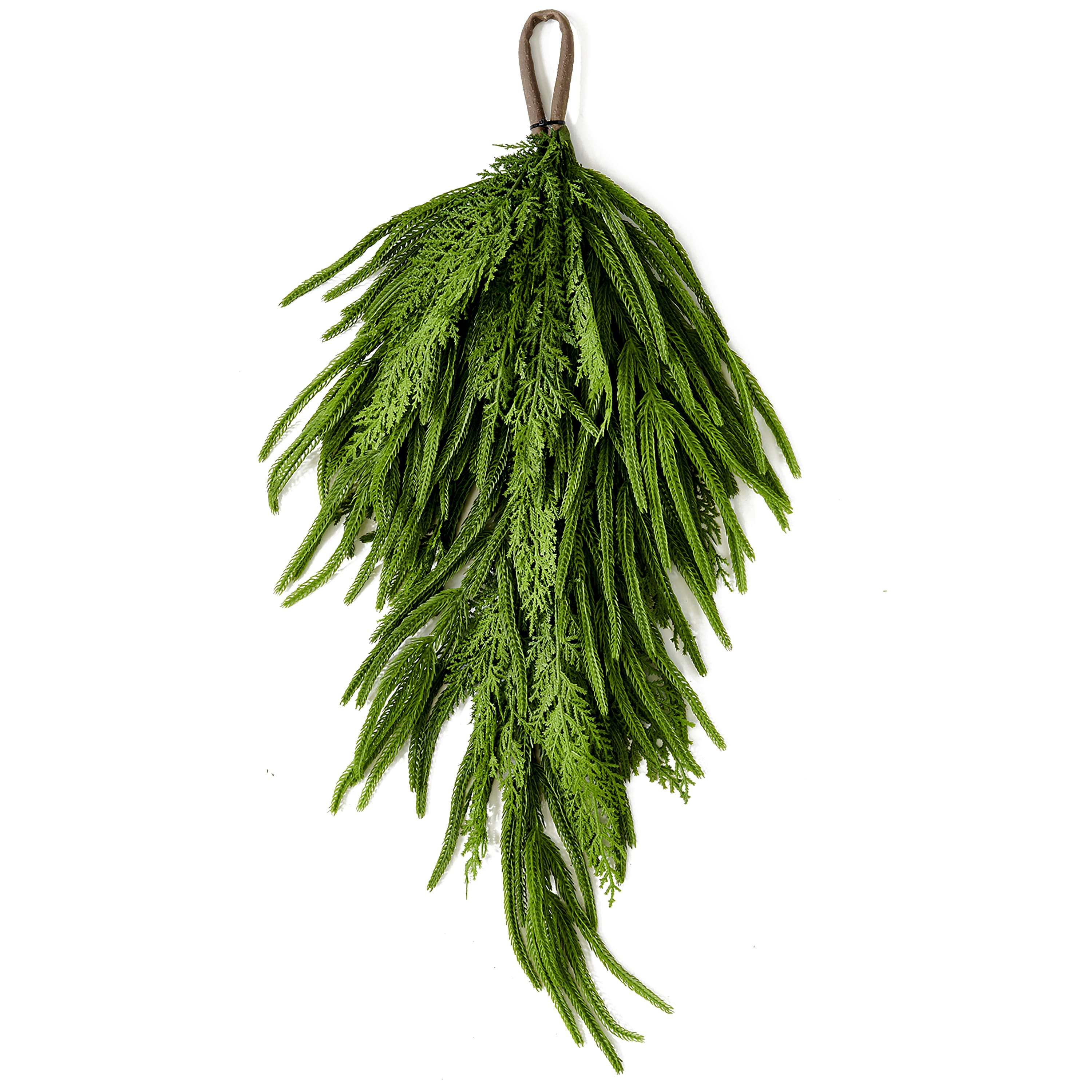 31" Artificial Christmas Spruce Cedar Teardrop Swag