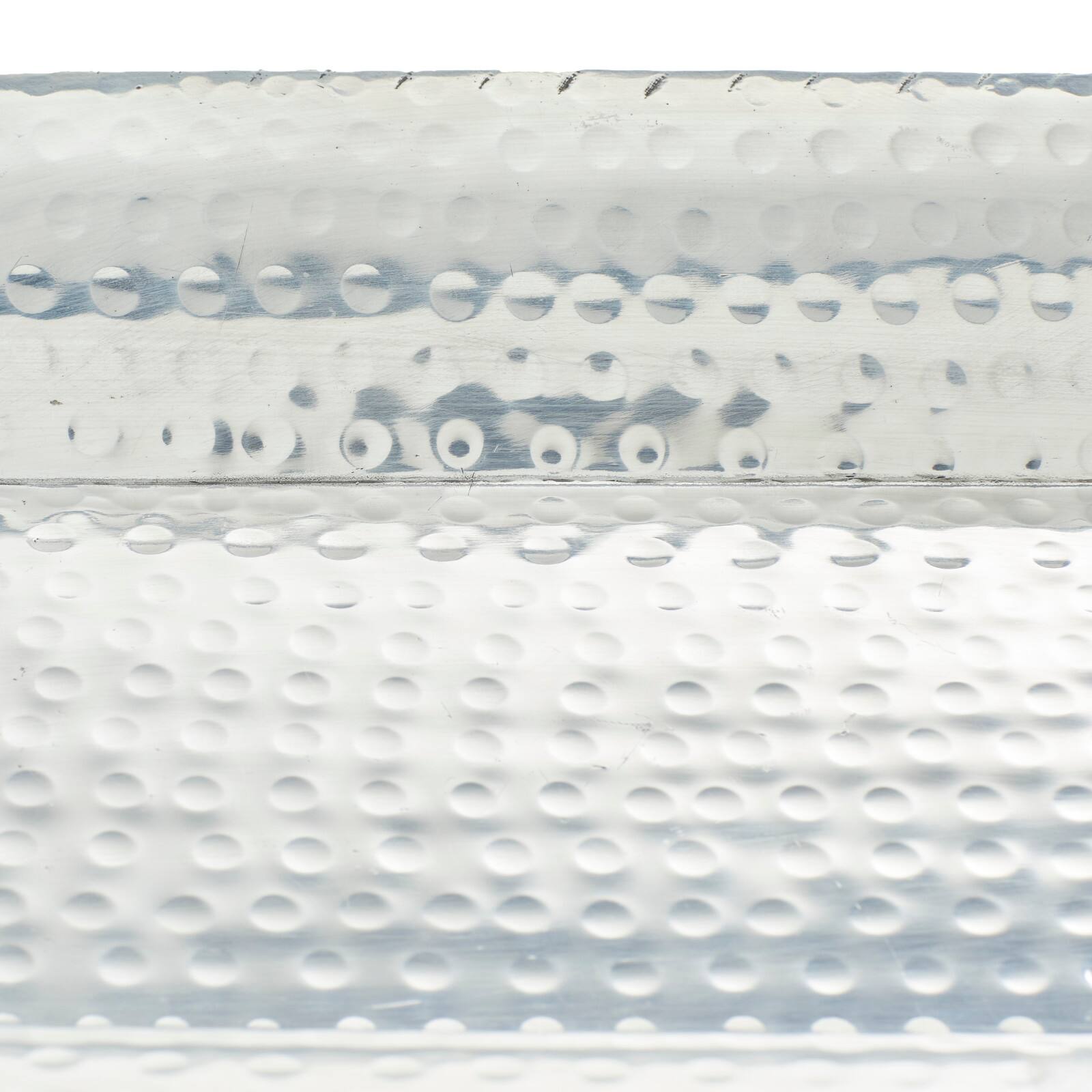 Metallic Silver Aluminum Traditional Tray Set