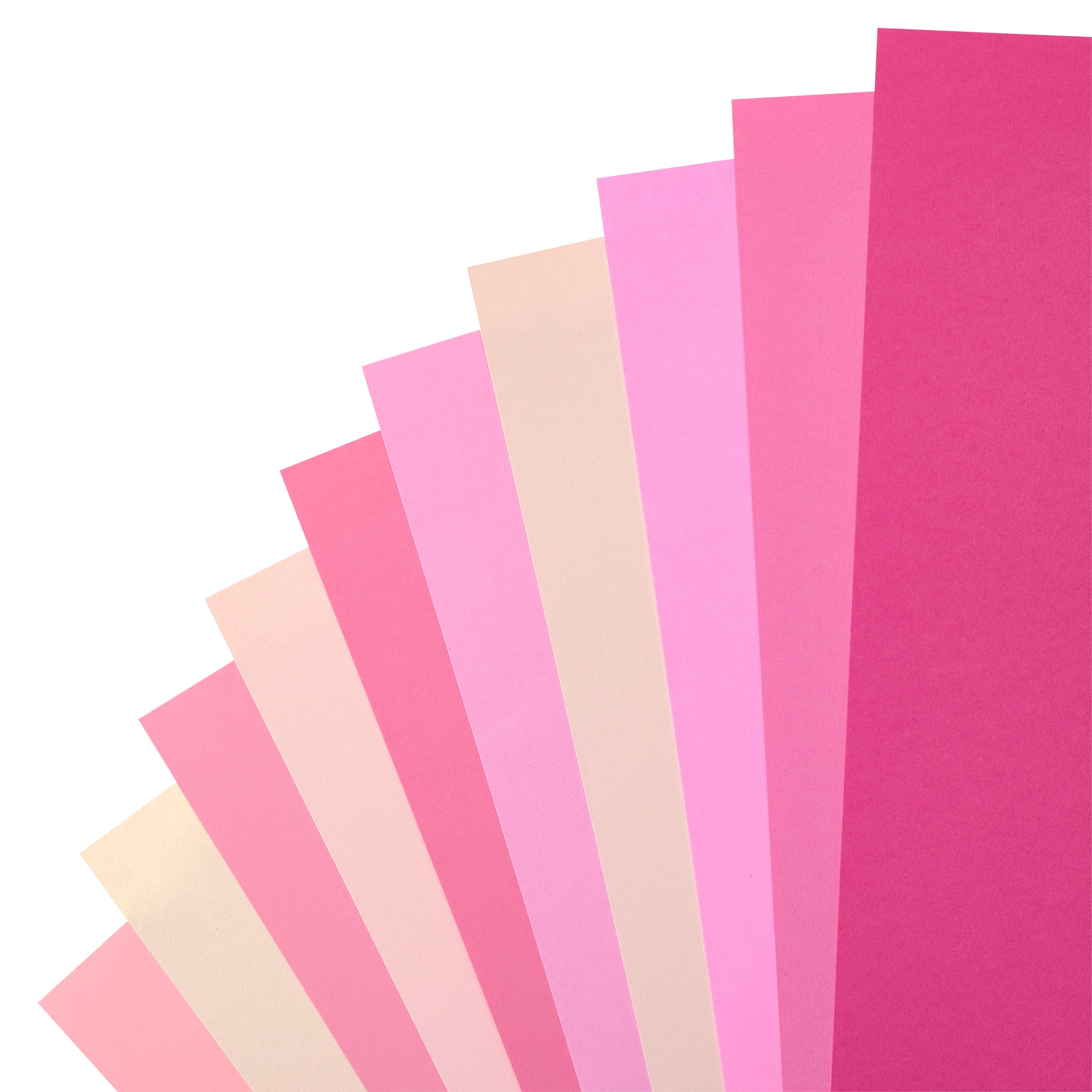 9 Packs: 100 ct. (900 total) Pink Palette 12" x 12" Cardstock Paper by Recollections™