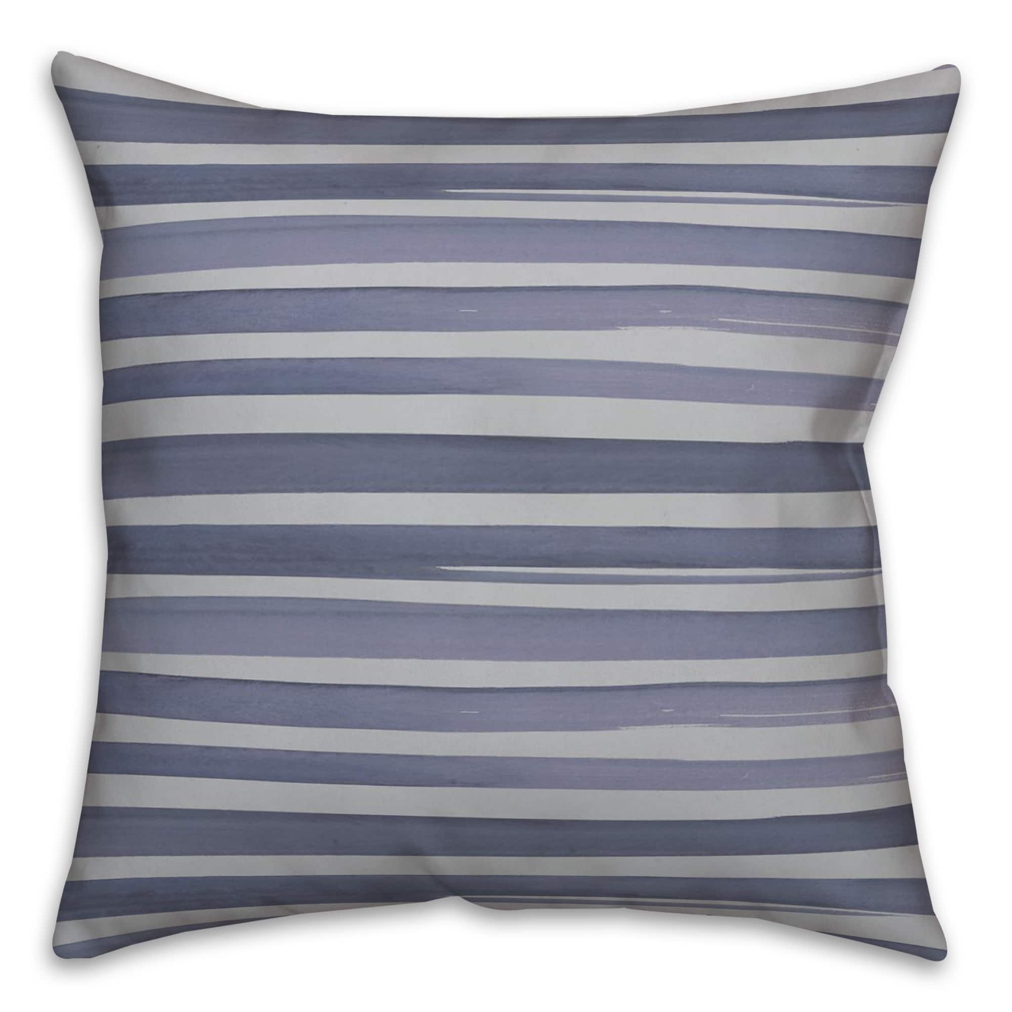 Watercolor Stripes Throw Pillow