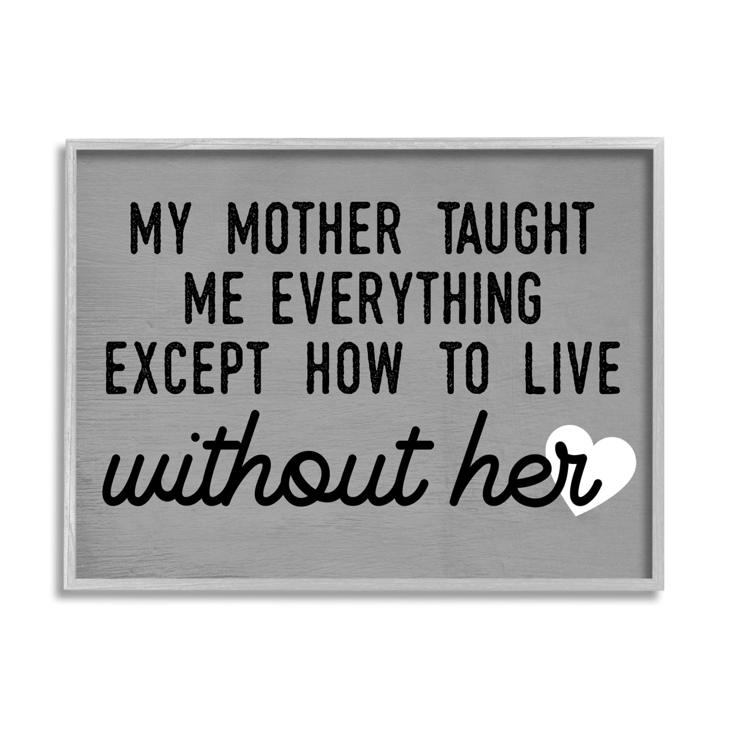 Stupell Industries My Mother Taught Everything Phrase Family Grievance Framed Giclee Art