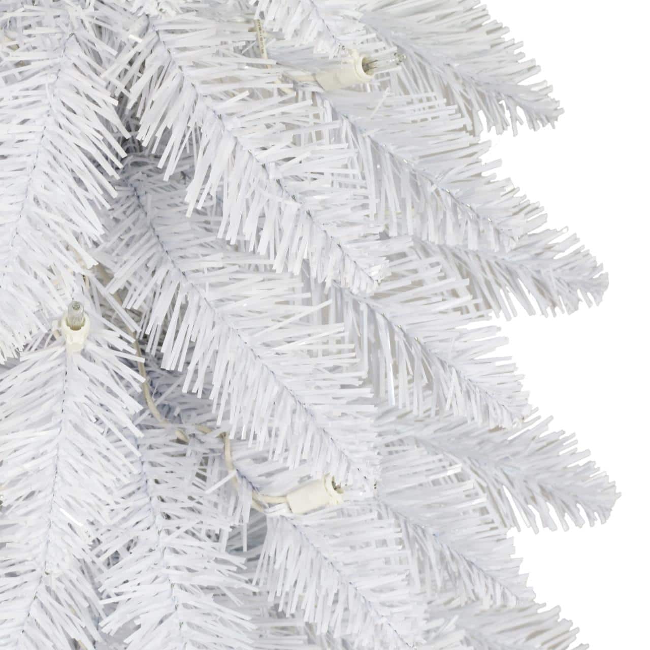 4ft. Pre-Lit White Artificial Alpine Pencil Tree, Clear Lights