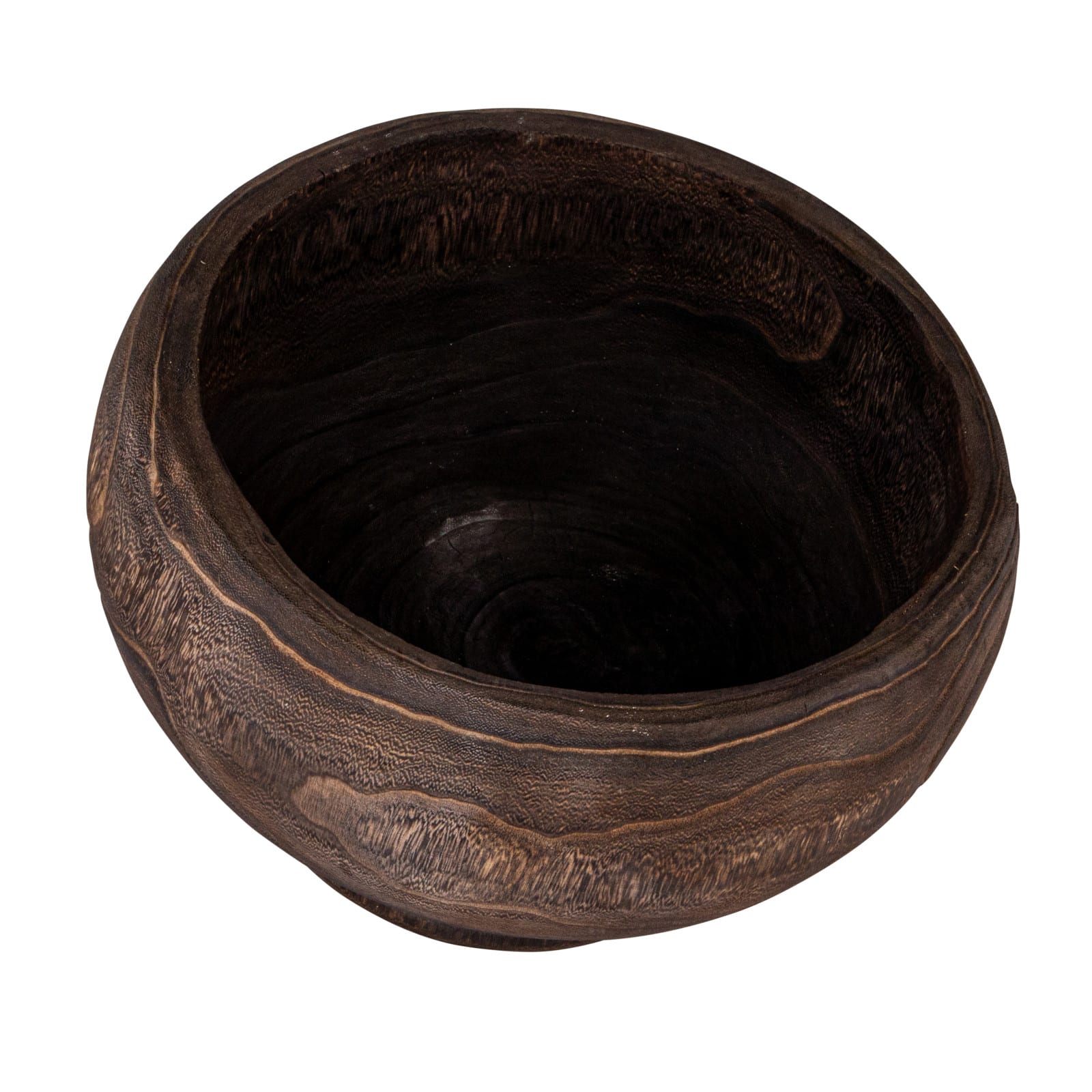 Hello Honey® Stained Round Paulownia Wood Planter