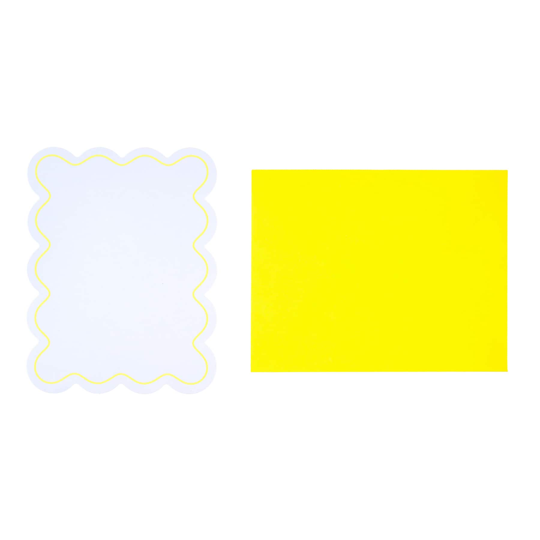4.25" x 5.5" Wavy-Edge Flat Card & Envelope Sets