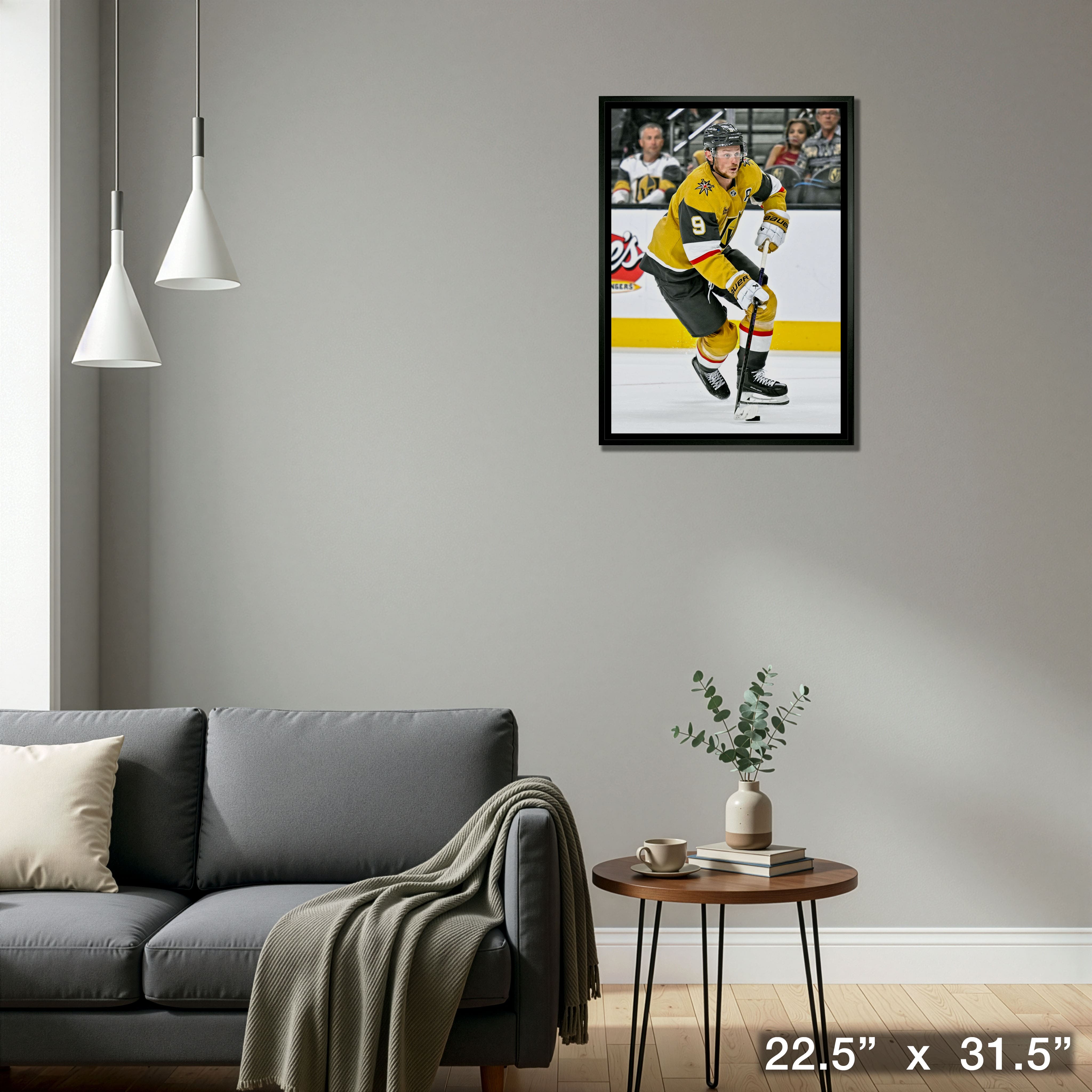 Jack Eichel 20" x 29" Framed Canvas Vegas Golden Knights 22.5" x 31.5"