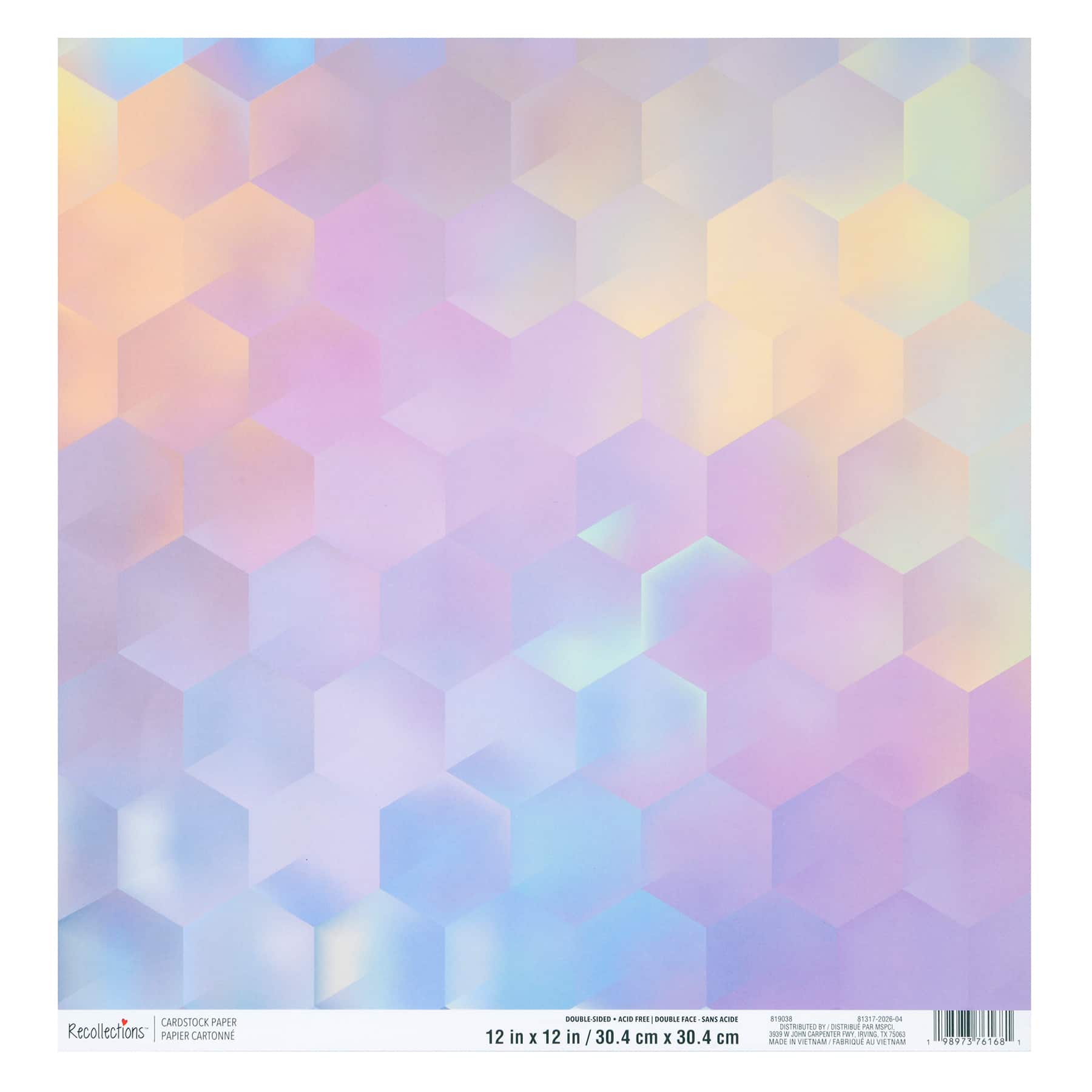 12" x 12" Hexagonal Dreamscape Double-Sided Cardstock Paper by Recollections™