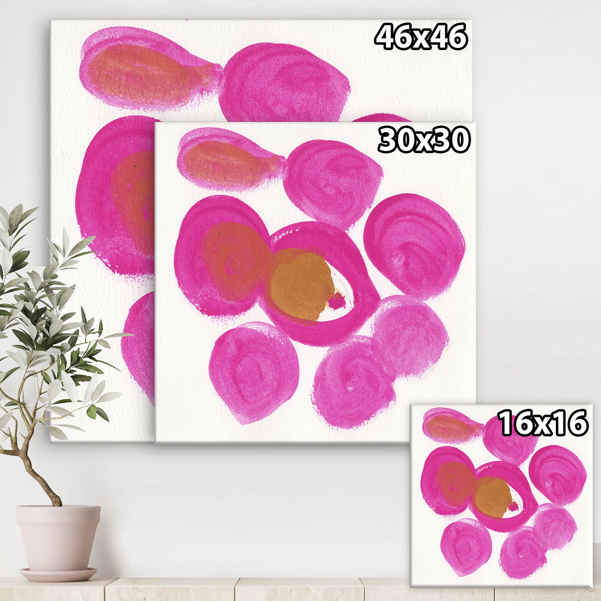 Designart - Pink Circular Composition