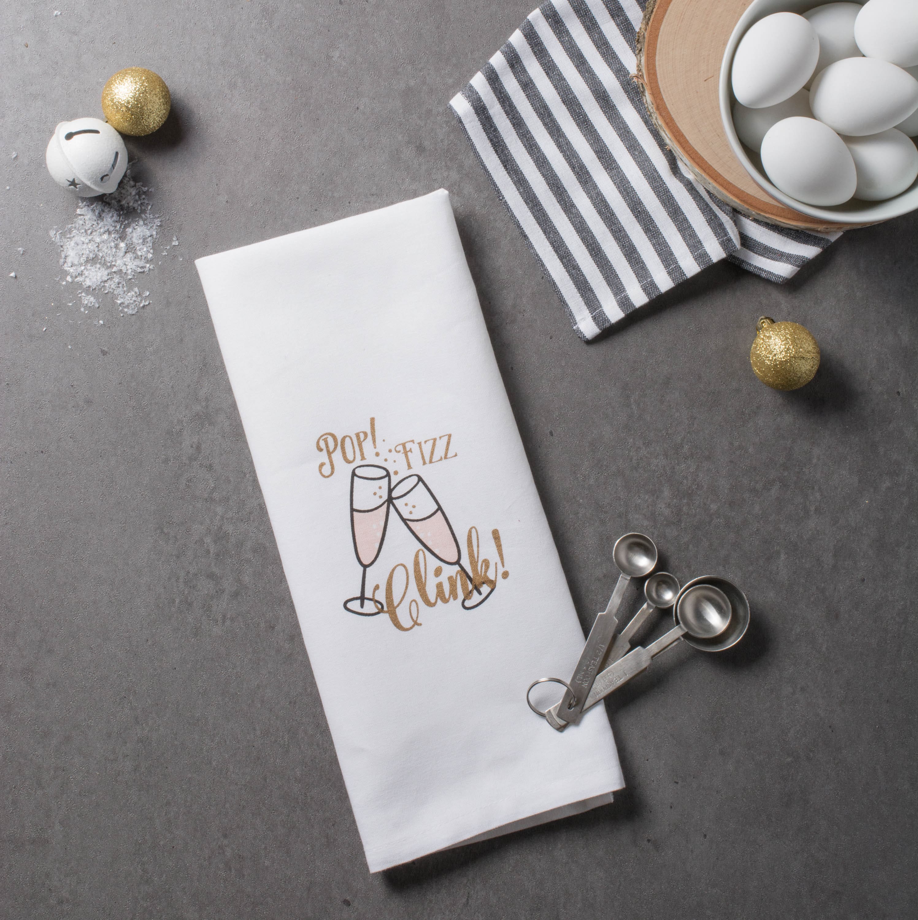 DII® Assorted Pop Fizz Clink! Printed Dishtowel (Set of 2)