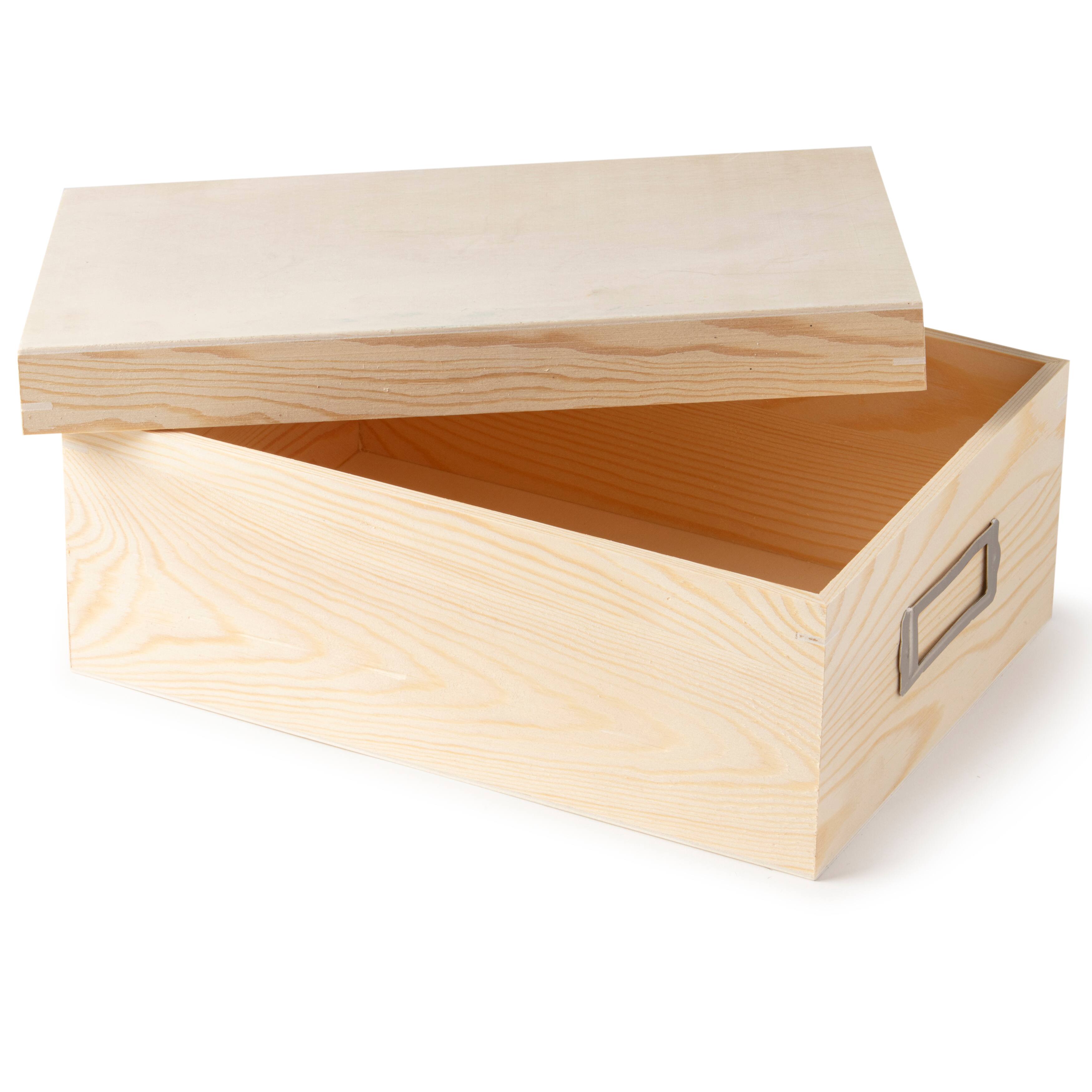 8 Pack: Wood Photo Box with Lid by Make Market®