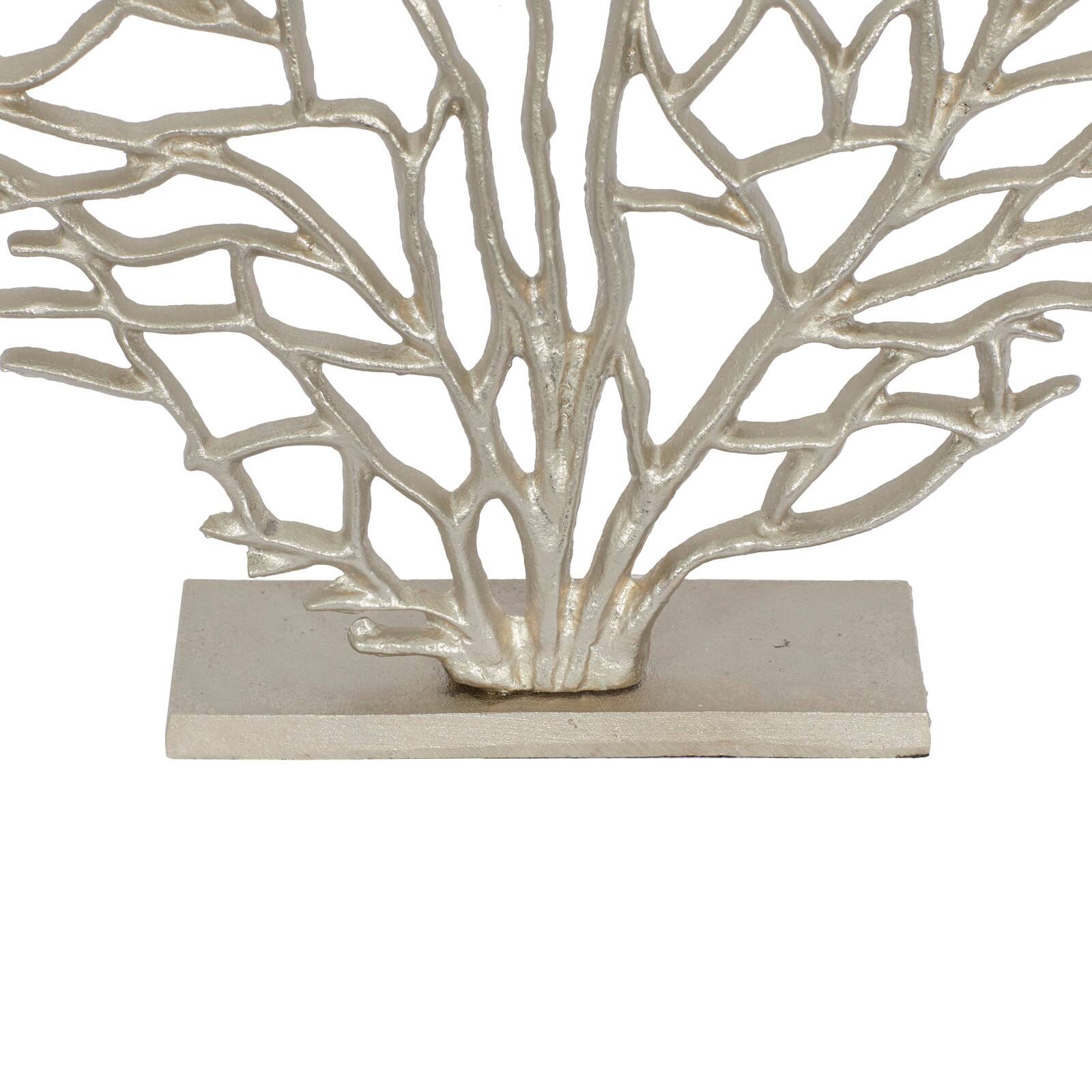 21" Silver Aluminum Coastal Nature Sculpture
