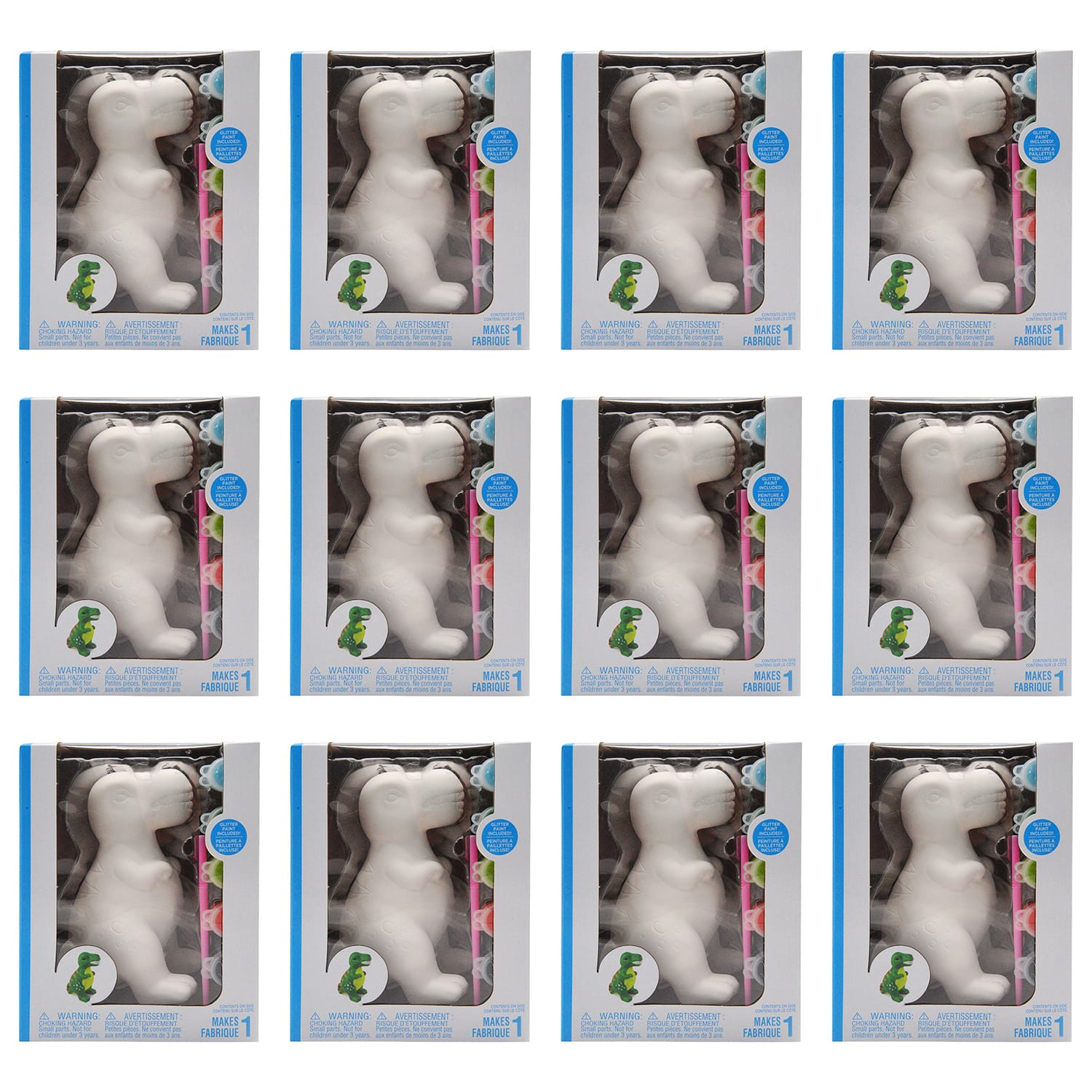 12 Pack: Dinosaur 3D Ceramic Bank Kit by Creatology™