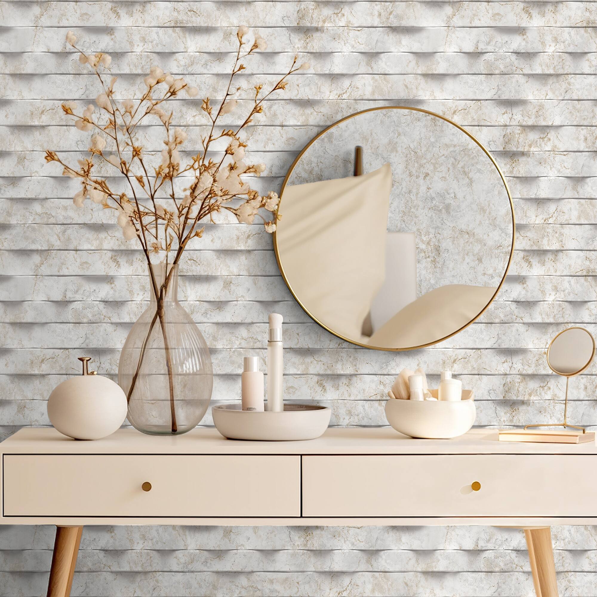 Designs Direct Wavy Marble Stripe Wallpaper