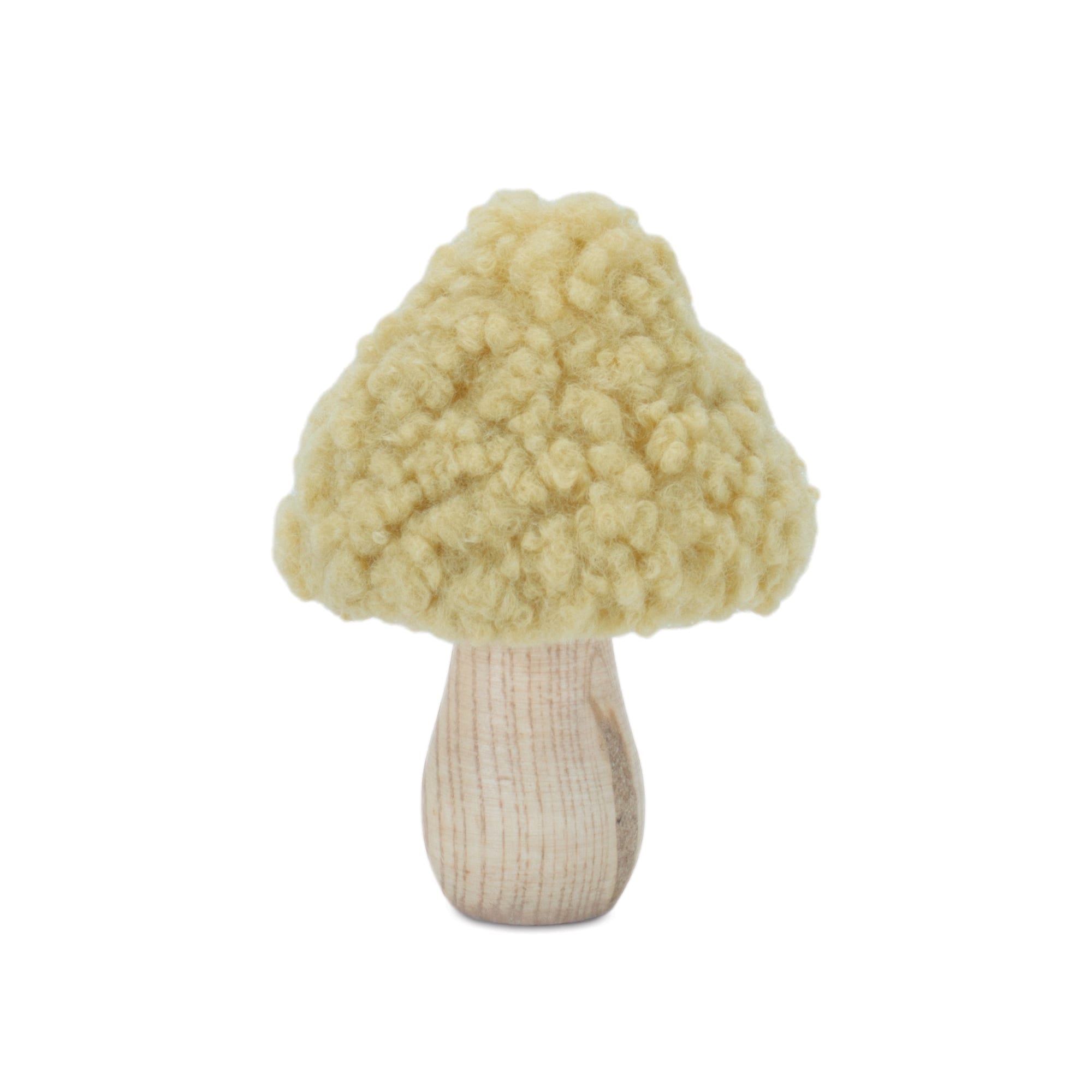 Wood & Fabric Mushroom Figurines Set