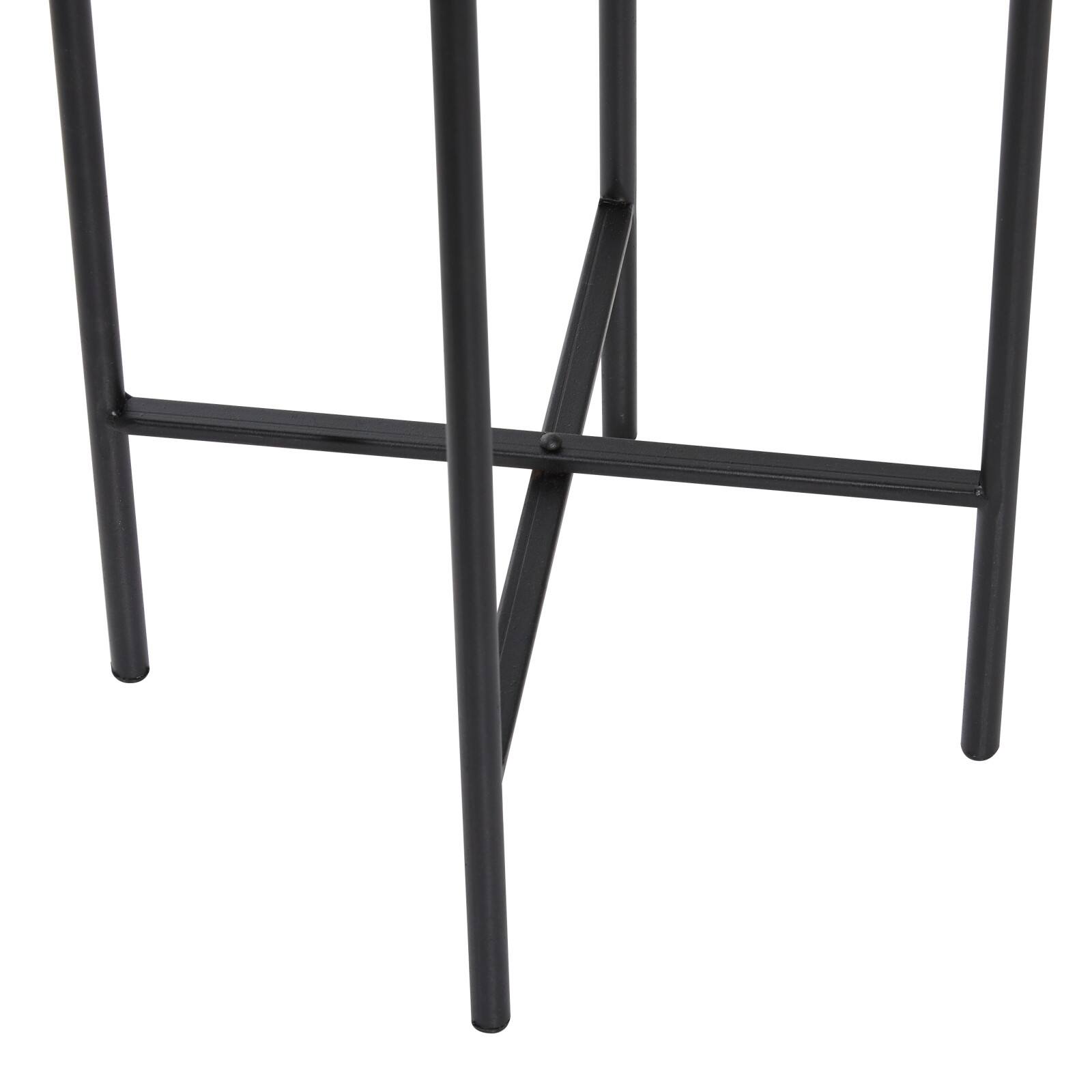Gold Metal Glam Planter with Black Legs Set