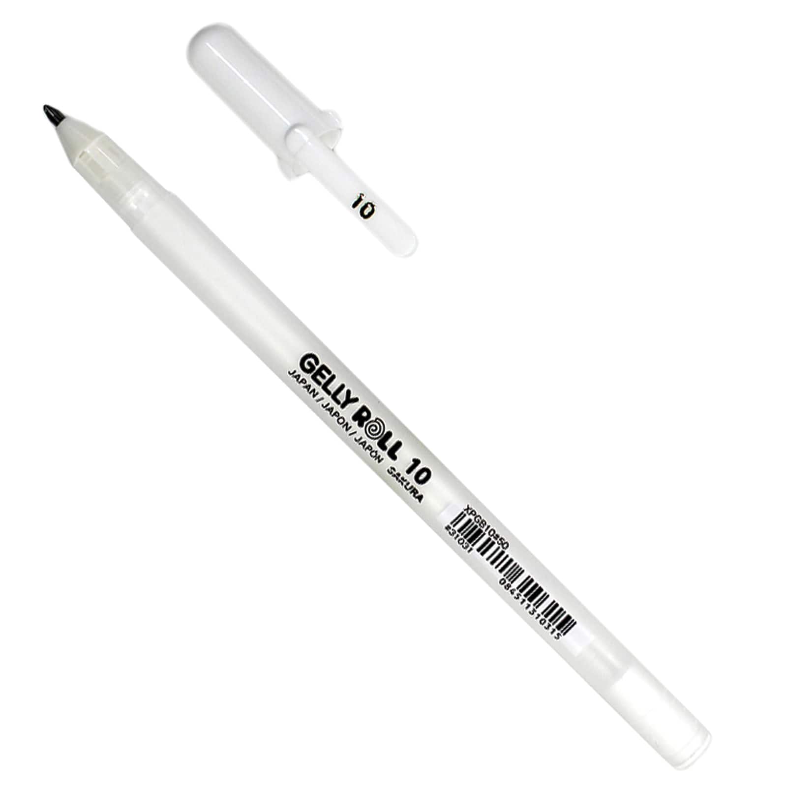 Stylo à encre gel blanc pointe grasse 10 Classic de Gelly Roll