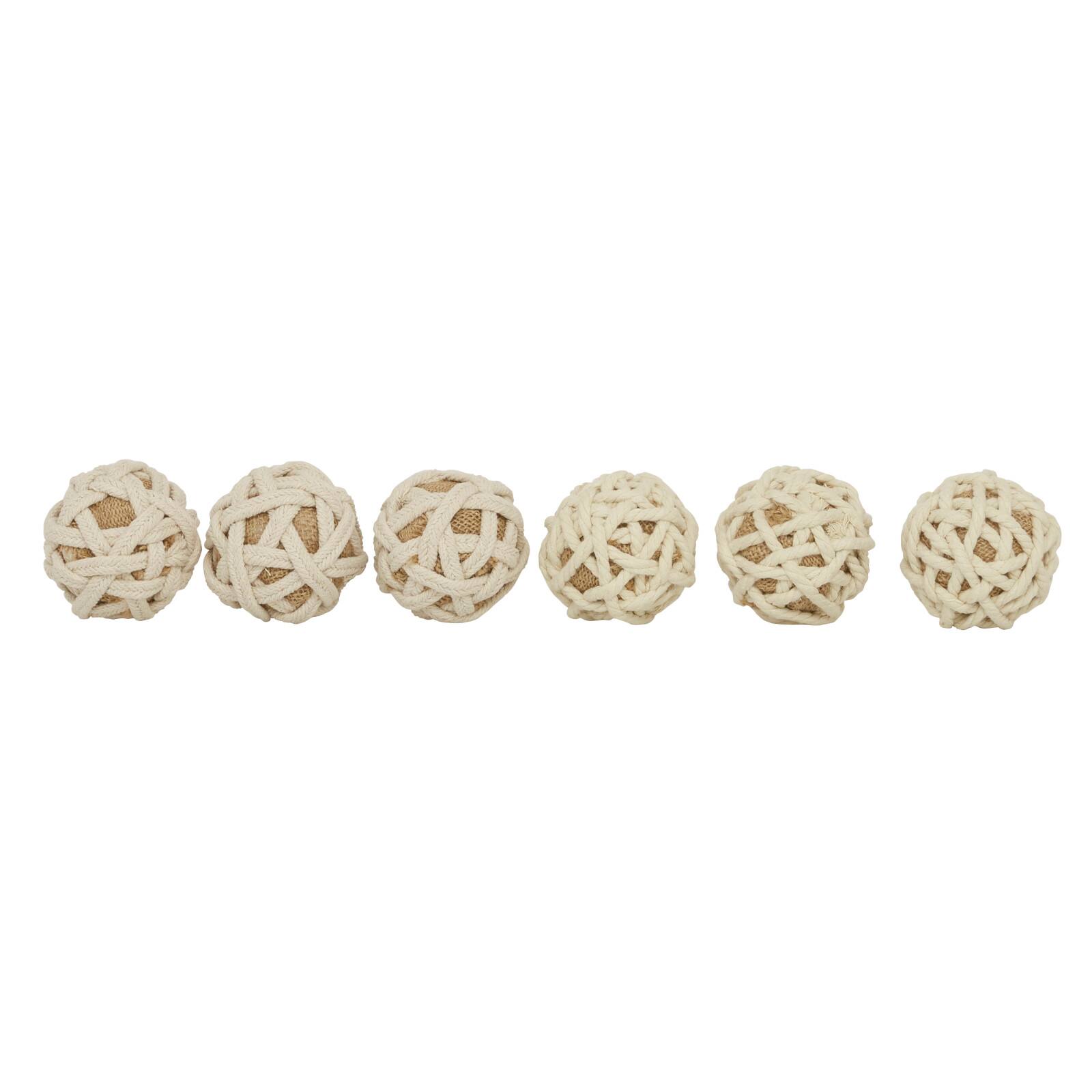4" Natural Jute Vase Filler Orbs, 6ct.