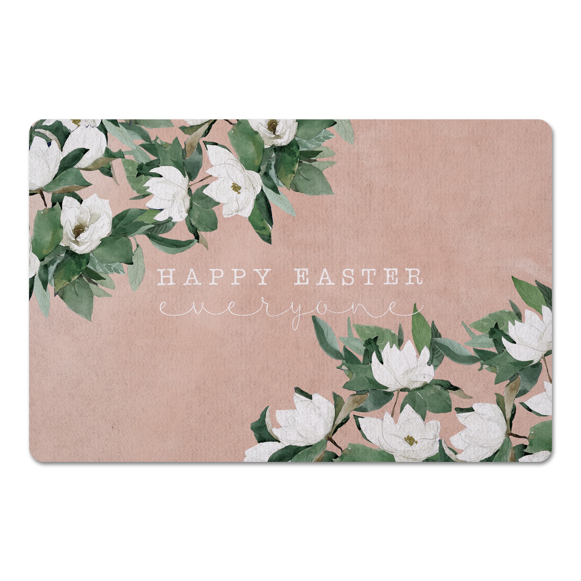 Pink Floral Easter 27" x 18" Floor Mat