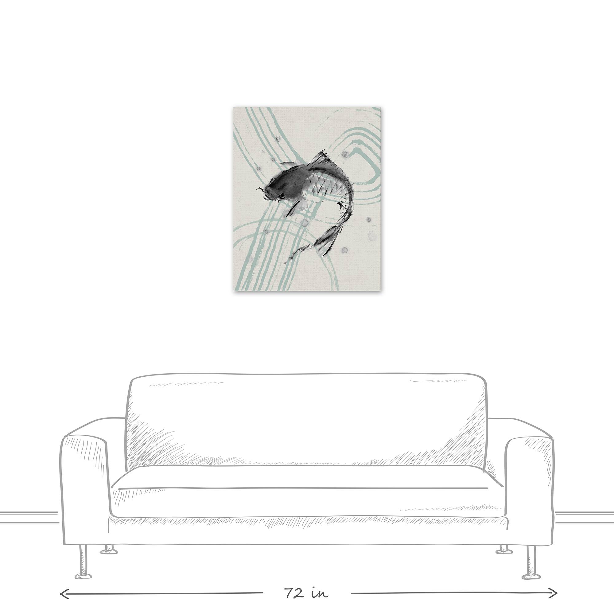 Koi on Ripple Canvas Wall Art