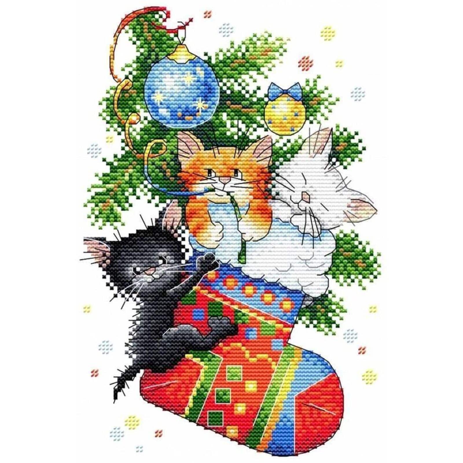Mp Studia New Year Present Cross Stitch Kit | 9.06″ x 6.3″ | Michaels®