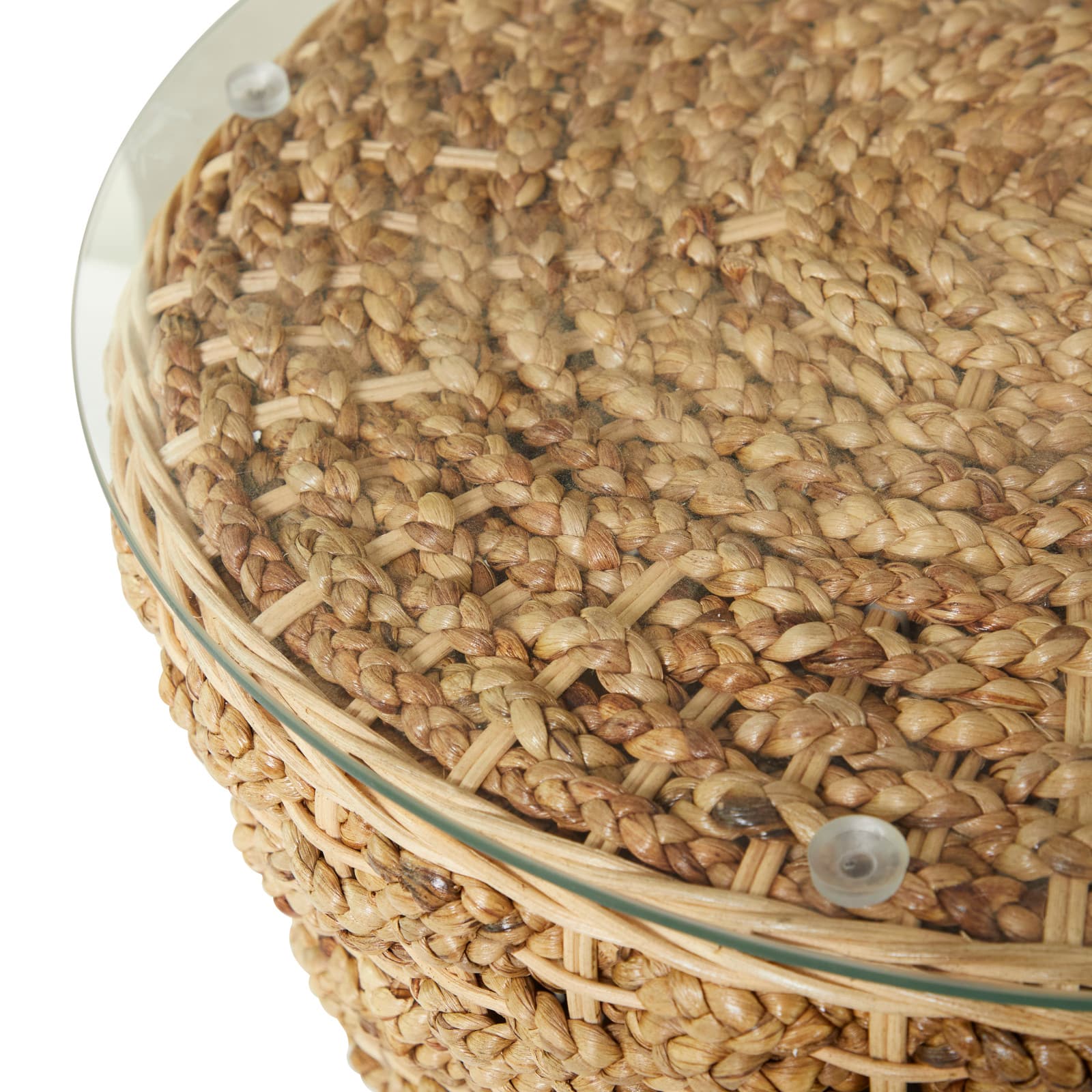 Brown Seagrass Bohemian Accent Table 24" x 20" x 20"
