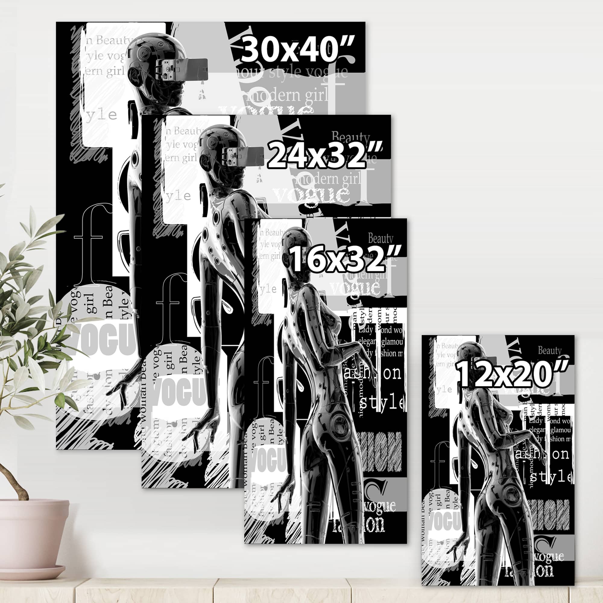 Designart - Monochrome Cyborg Body I
