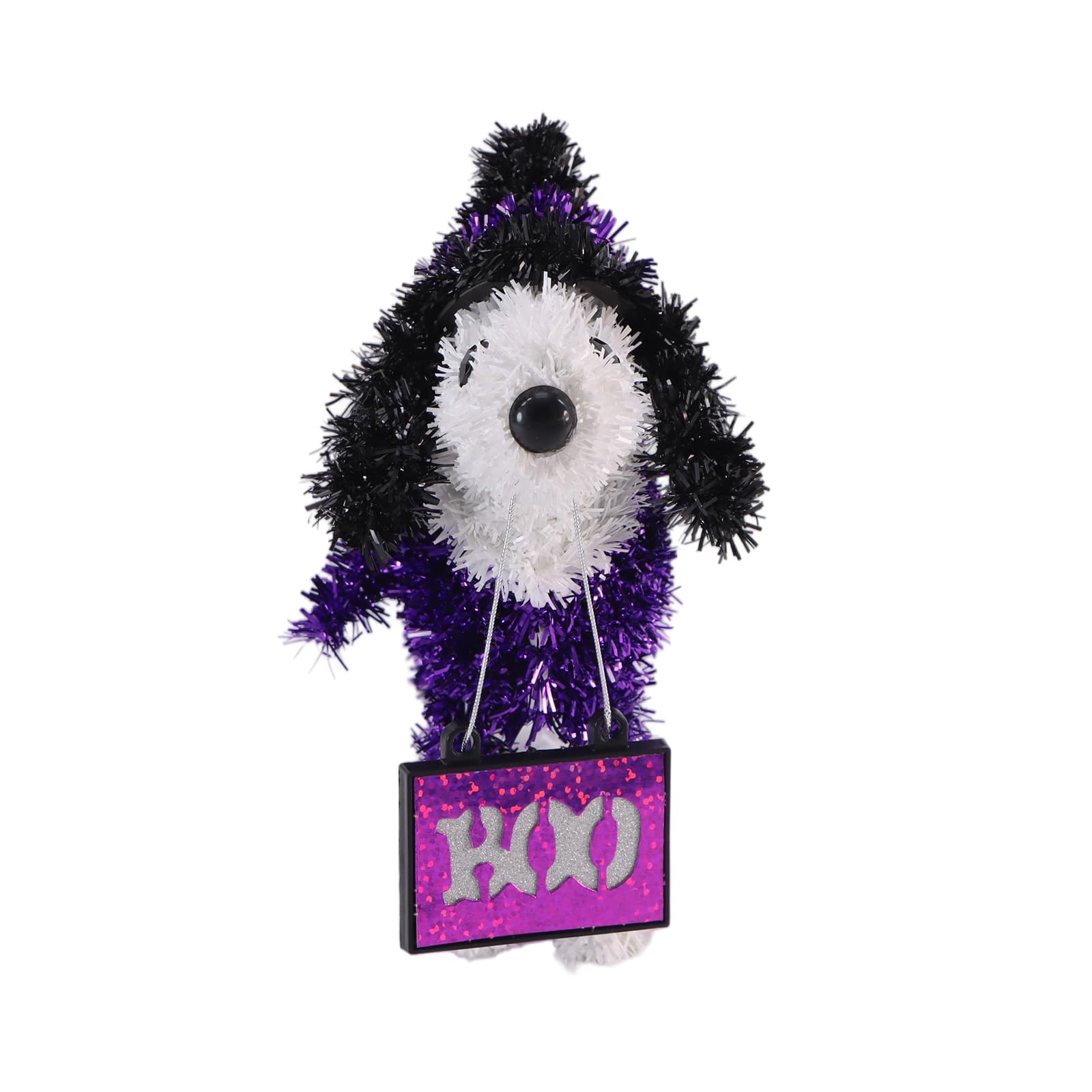 6" Purple Tinsel Dog with Boo Sign by Ashland®