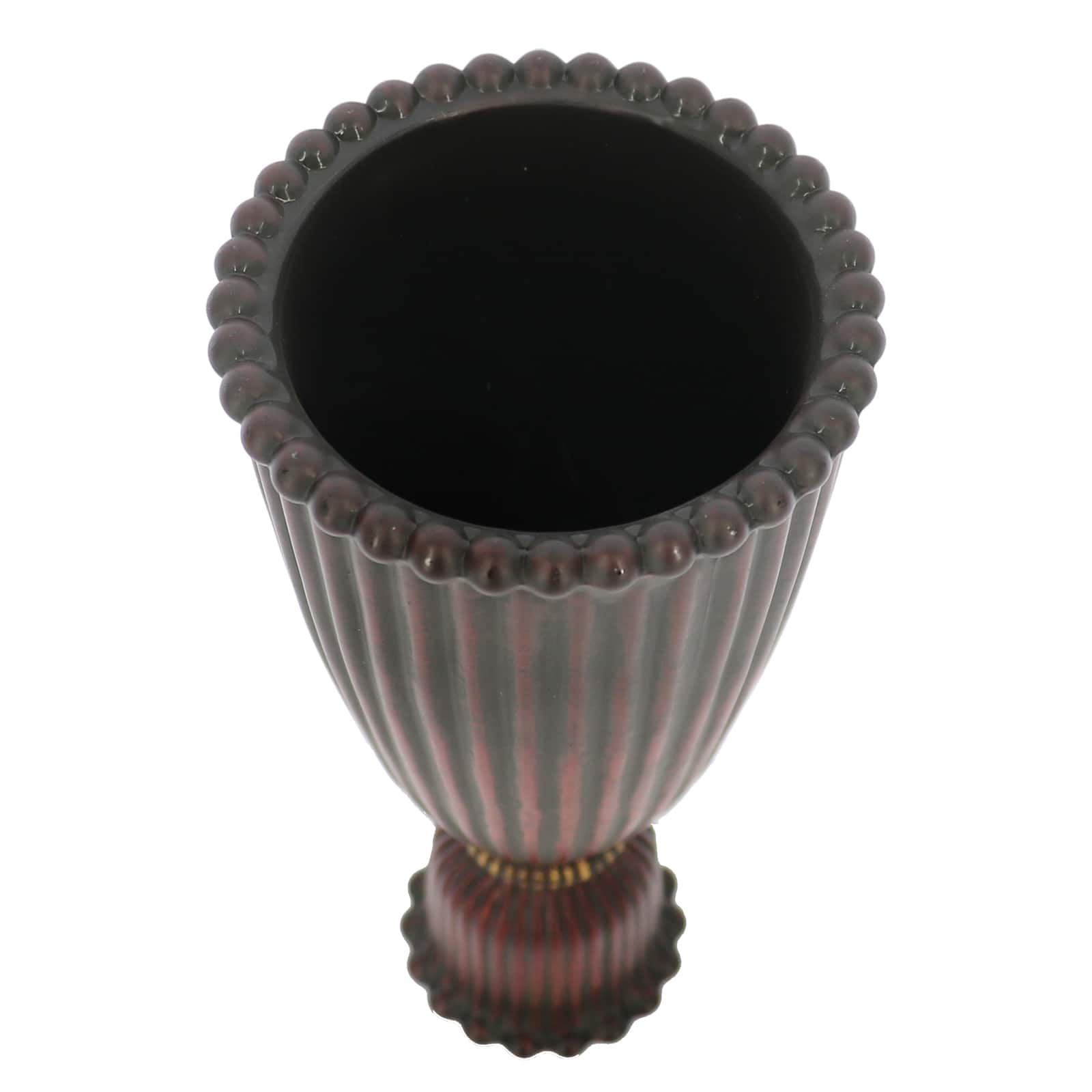 6.25" Dark Red Fluted Taper Candle Holder by Ashland®