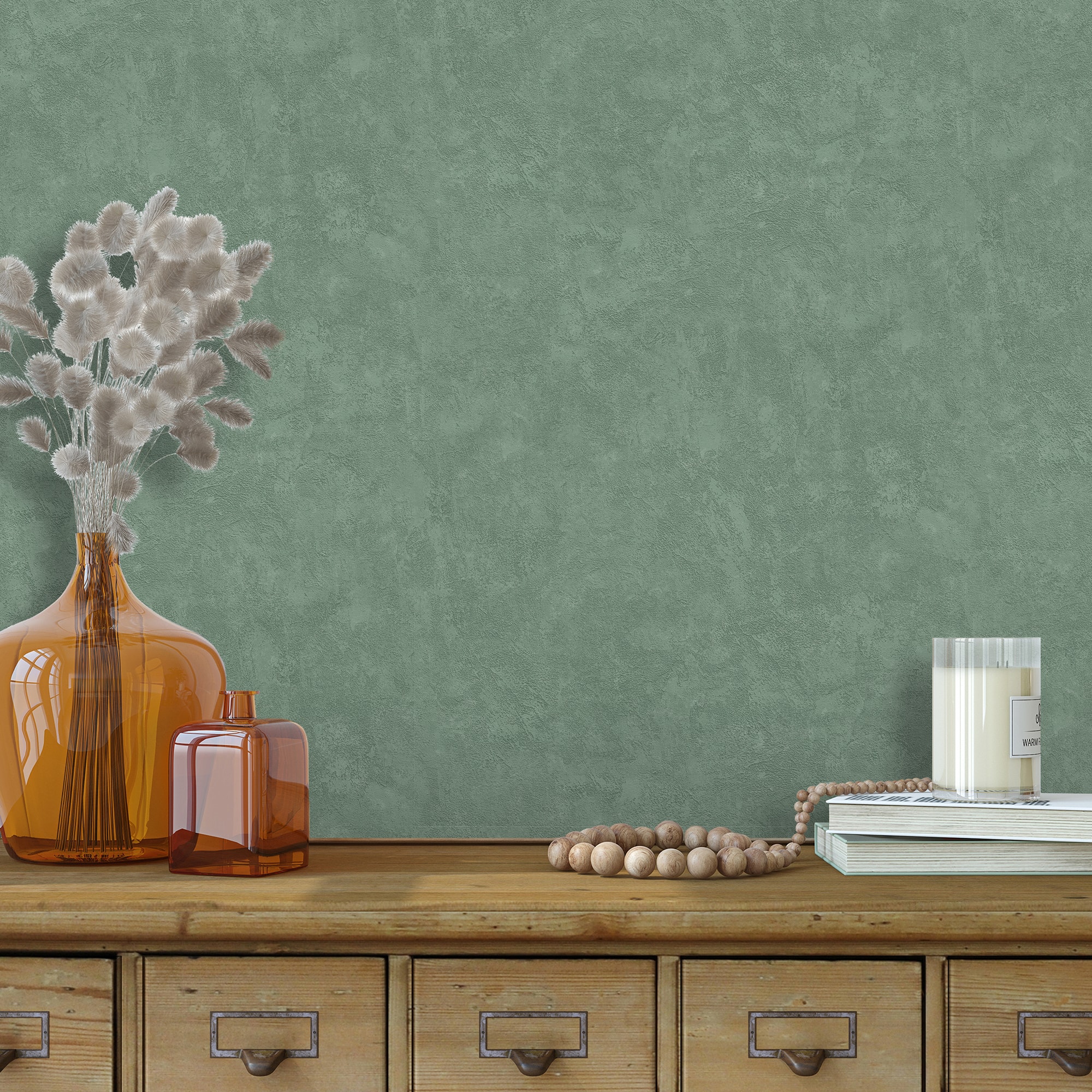 Designs Direct Faux Waxed Texture Terracotta Wallpaper