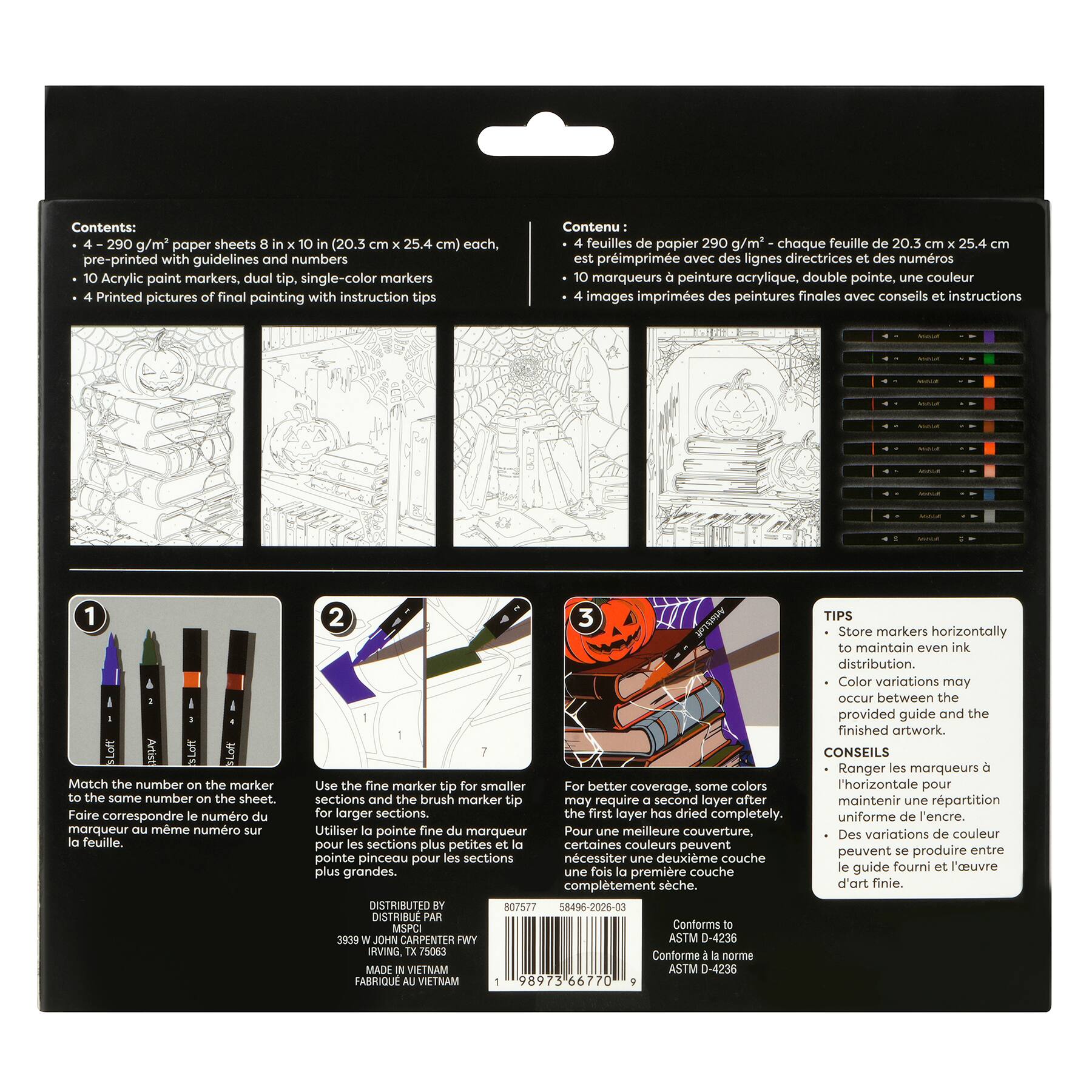 Halloween Library Paint Marker-by-Number Kit by Artist's Loft®