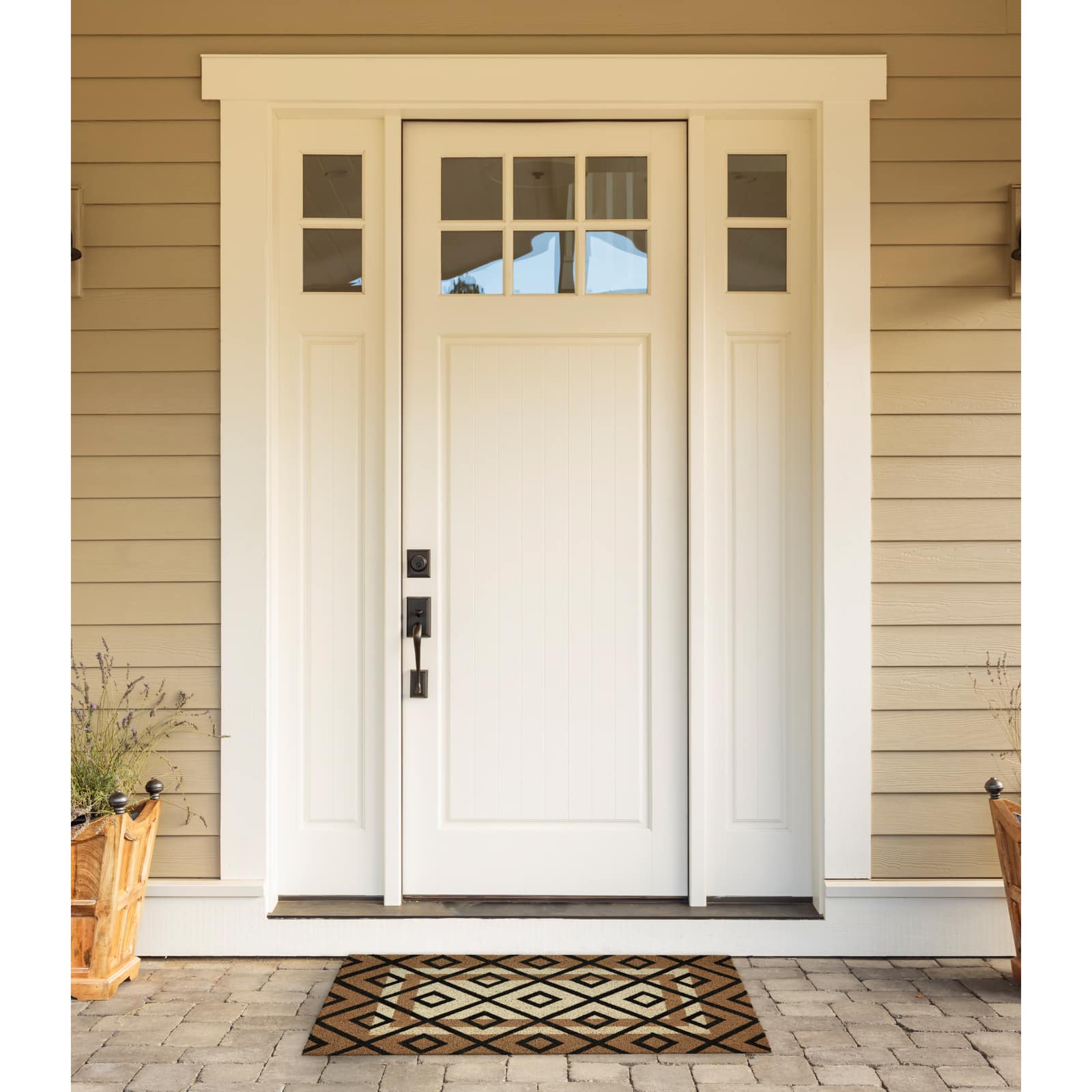 Two Tone Diamond Doormat