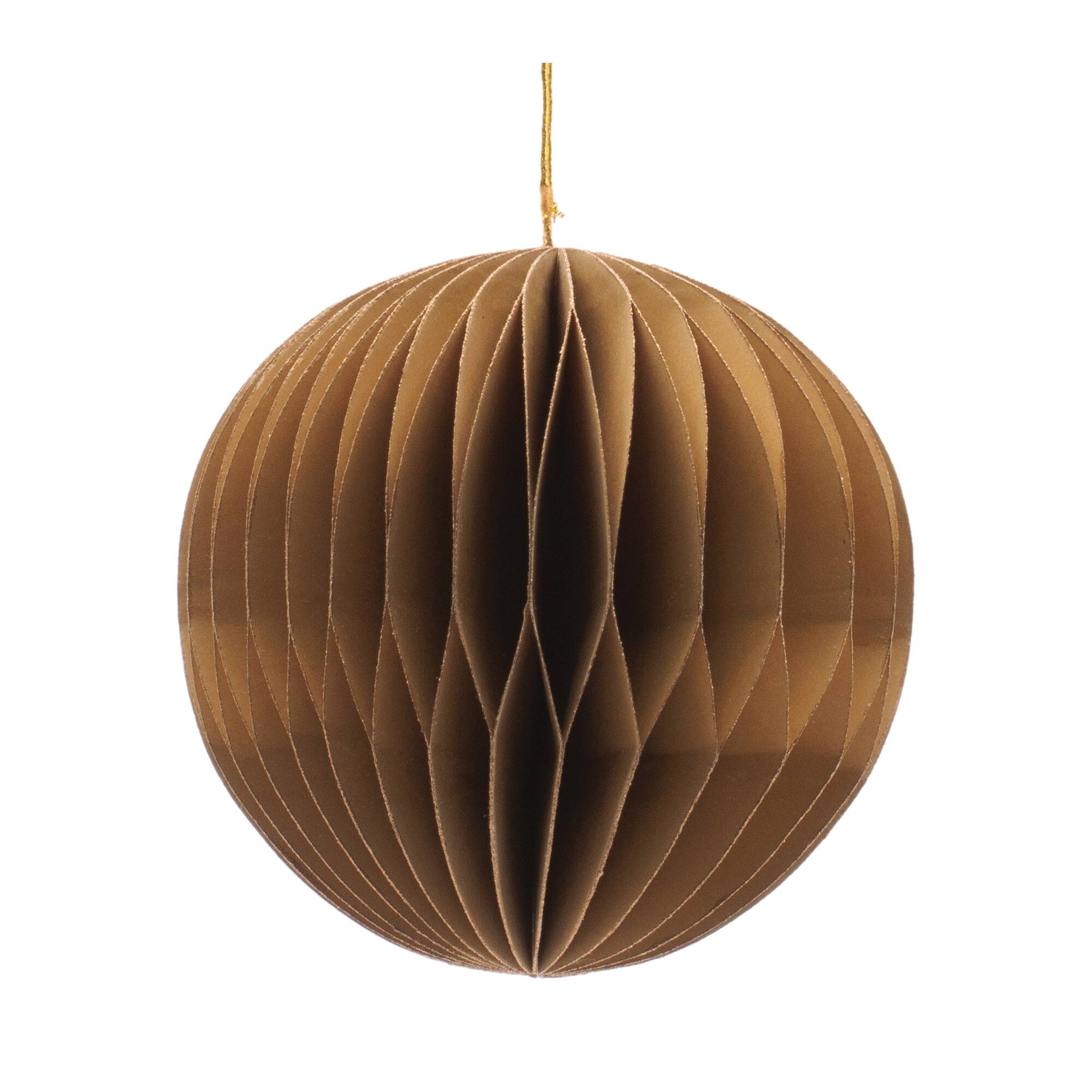 Melrose Gold Round & Onion Paper Ornaments Set