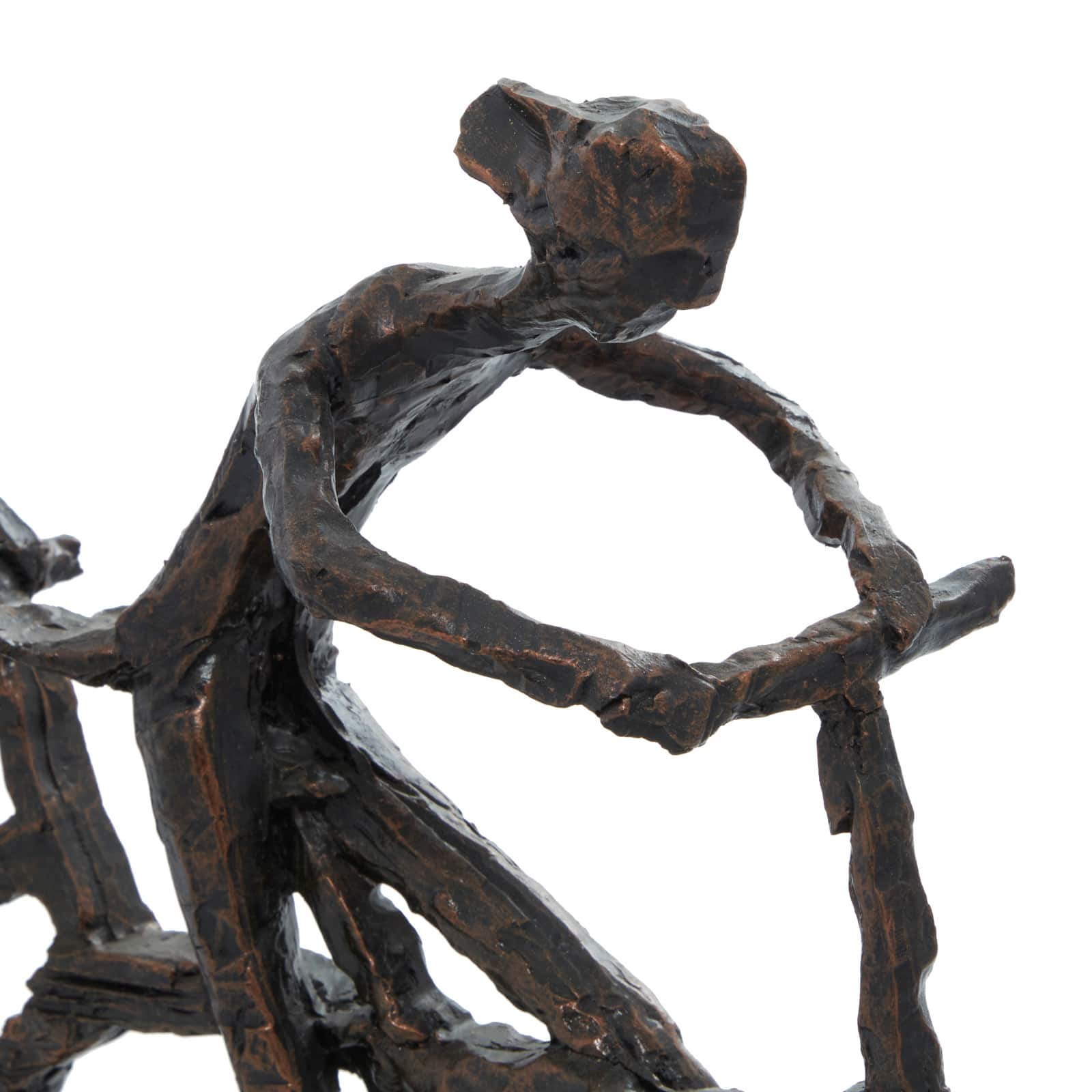 21" Brass Polystone Industrial Bicycle Sculpture