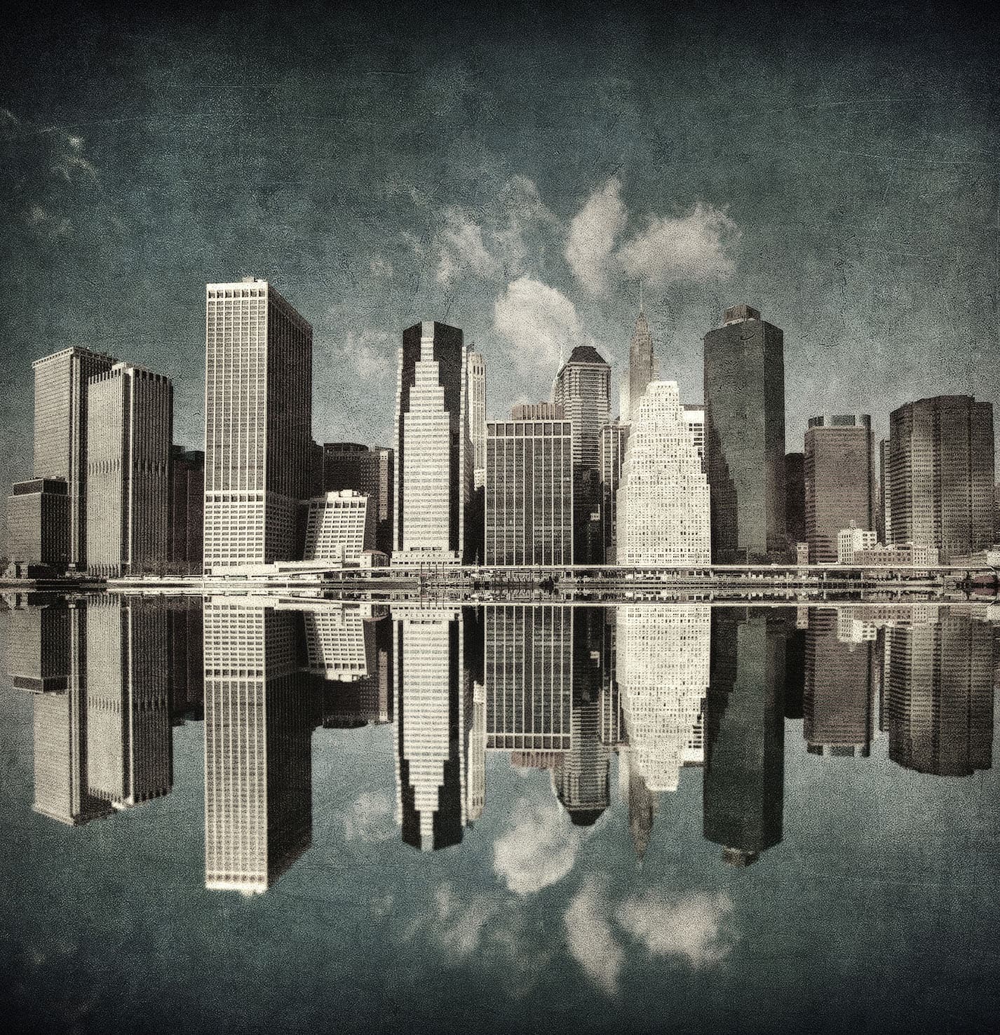 Designs Direct City Skyline Reflections Wall Mural