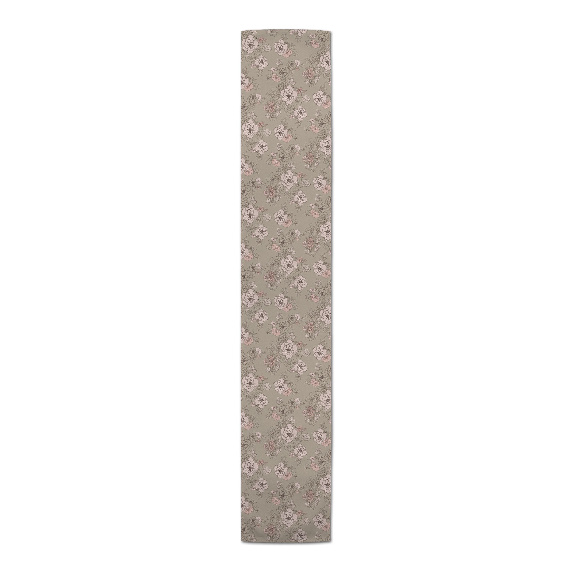72" Intricate Floral Cotton Twill Runner