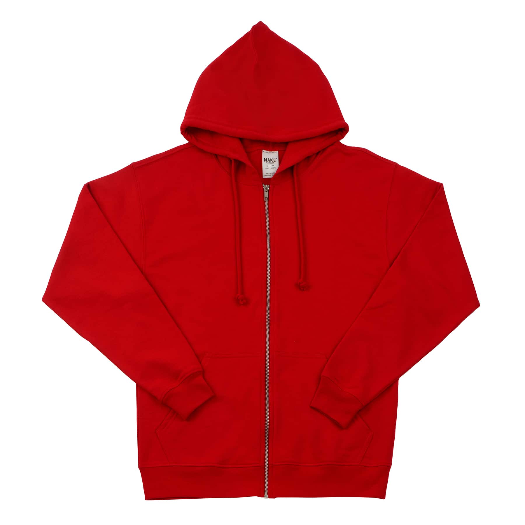 Unisex Adult Full Zip Hooded Sweatshirt by Make Market®, Size