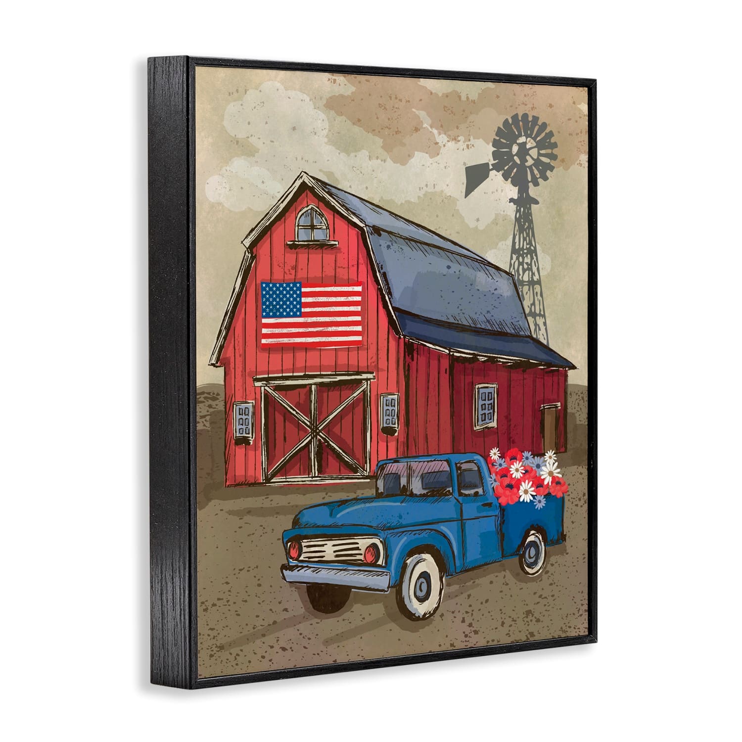 Stupell Industries Vintage Americana Barn Framed Giclee Art