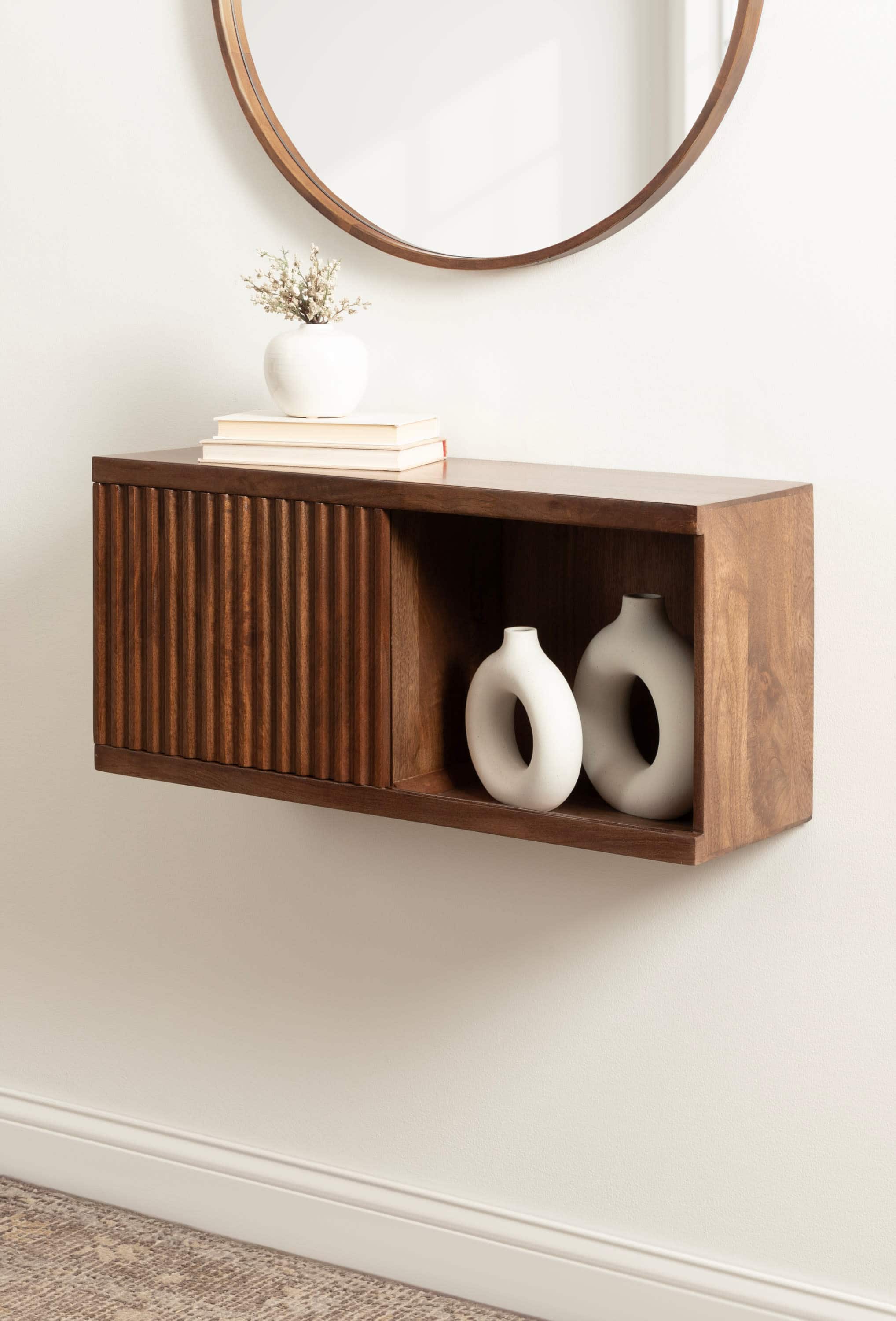 Kate and Laurel Furrow Short Wall Cabinet