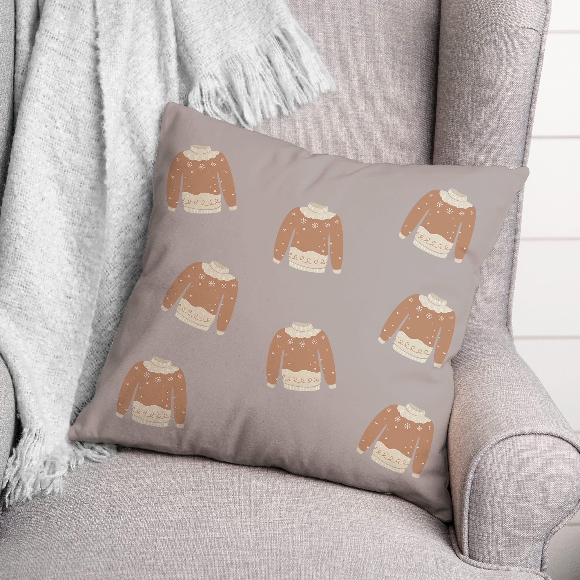 Sweater Weather 18x18 Throw Pillow