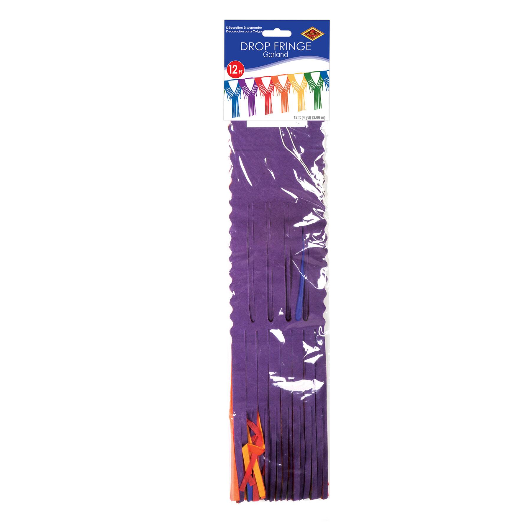 Beistle 12ft. Rainbow Drop Fringe Garlands, 2ct.