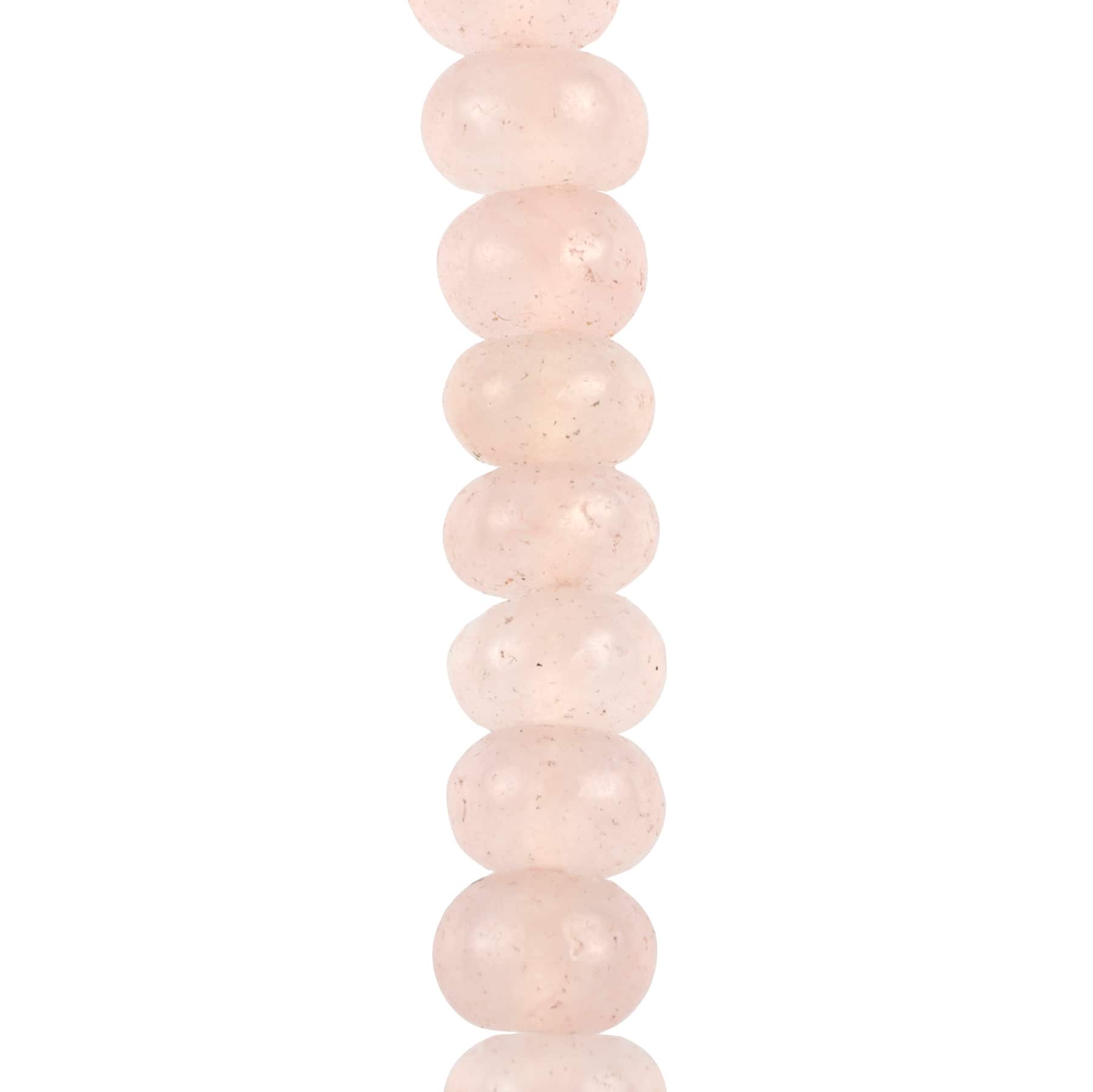Rose Quartz Rondelle Beads, 6mm by Bead Landing™