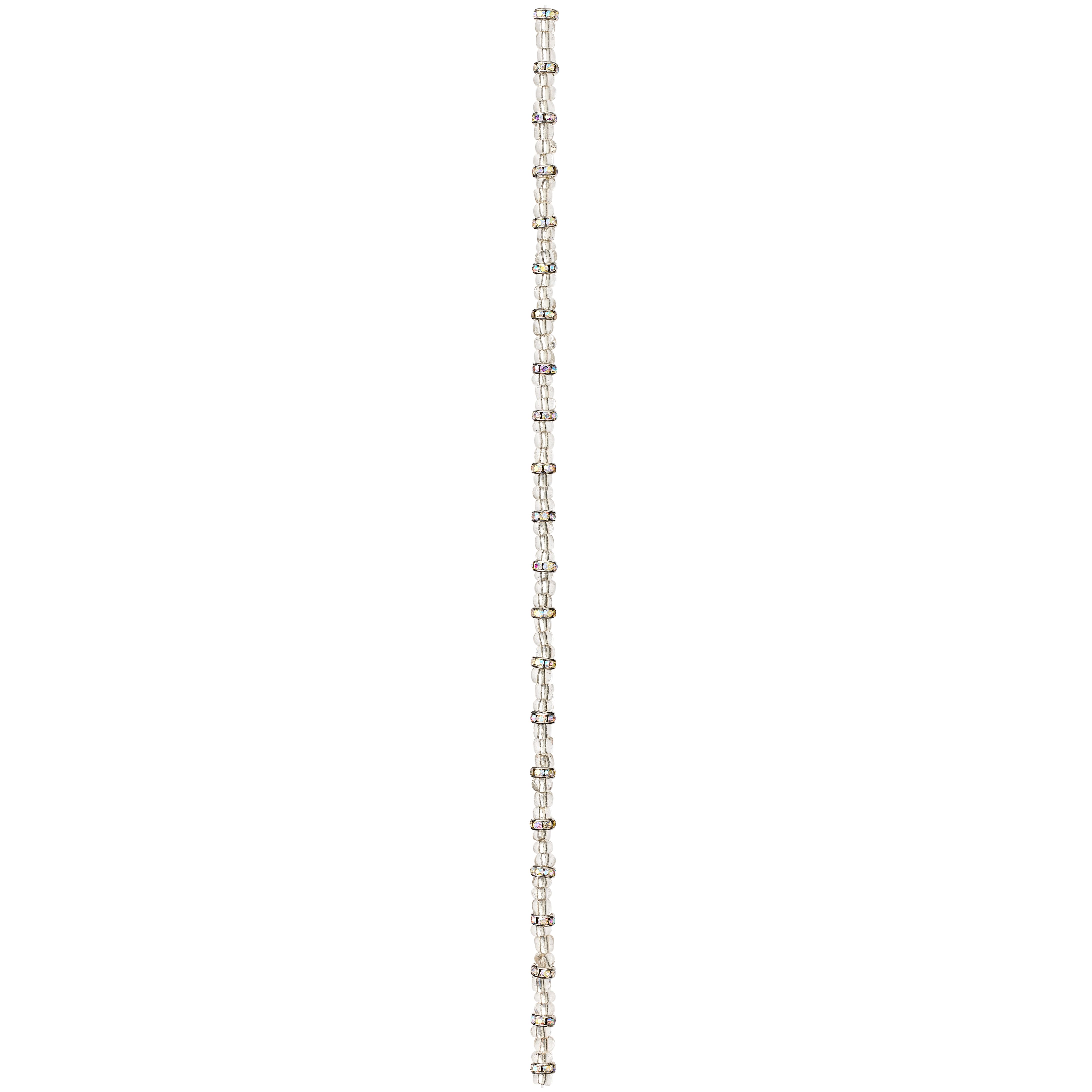 12 Pack: Crystal Glass & Metal Rondelle Beads, 5mm by Bead Landing™