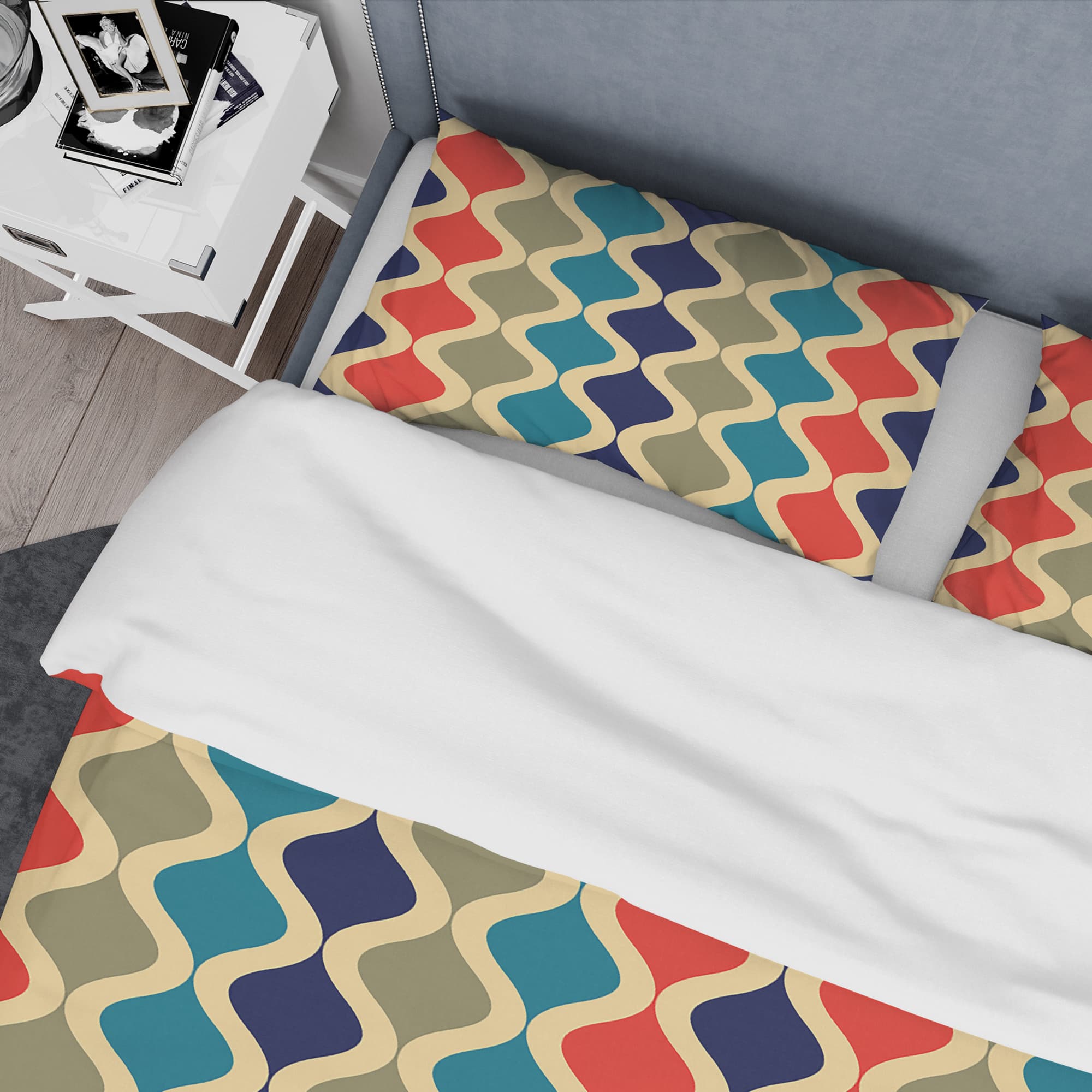 Designart 'Retro Ornamental Design VI' Mid-Century Duvet Cover Set