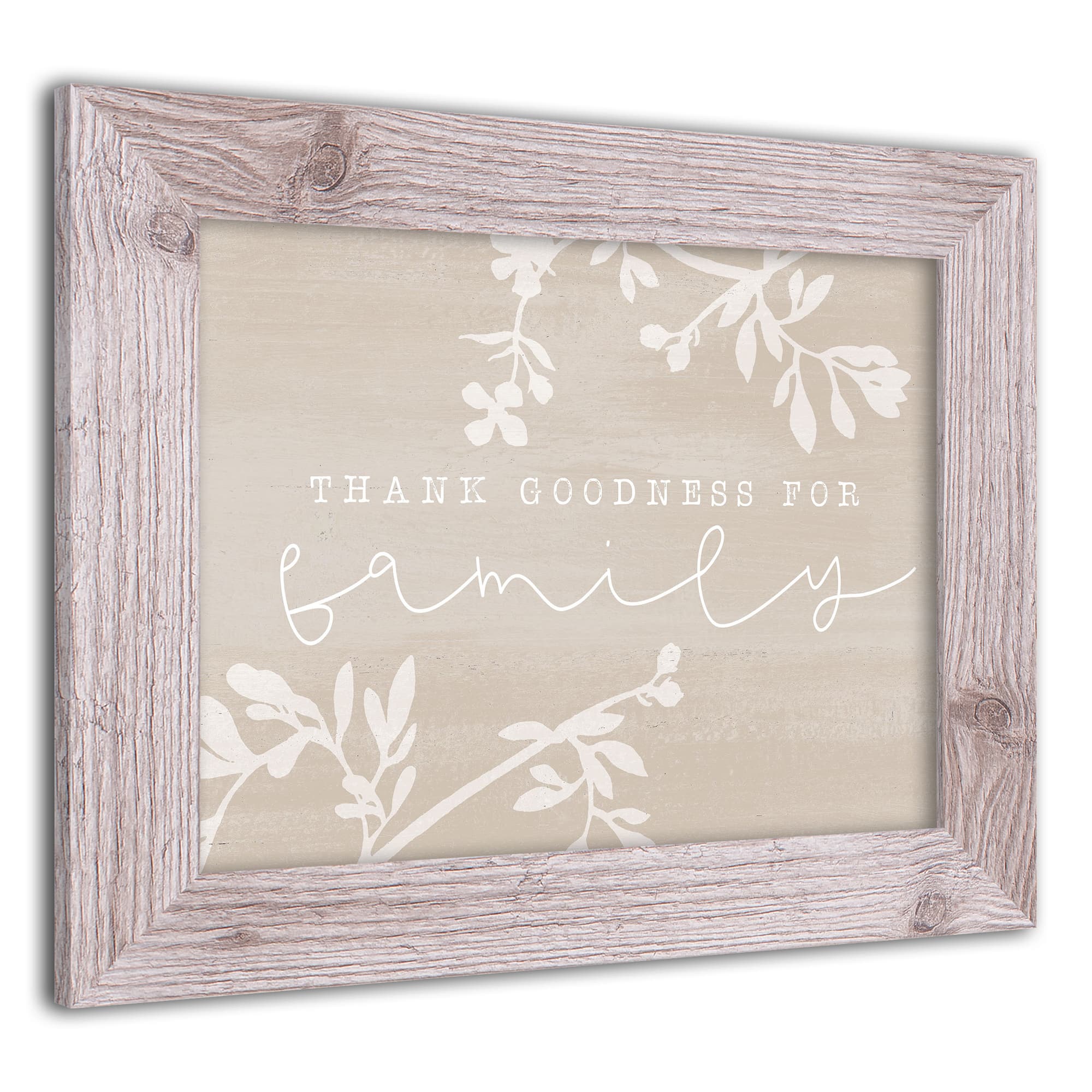 Thank Goodness for Family 11" x 14" Western White Framed Print